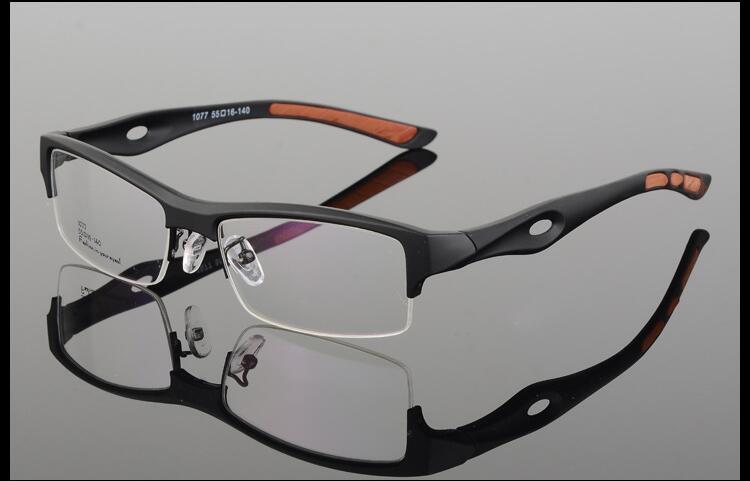 Bclear Square TR90 Semi-Rimless Sports Eyeglasses for Men - Lightweight & Durable Frame for Running, Cycling & Outdoor Activities