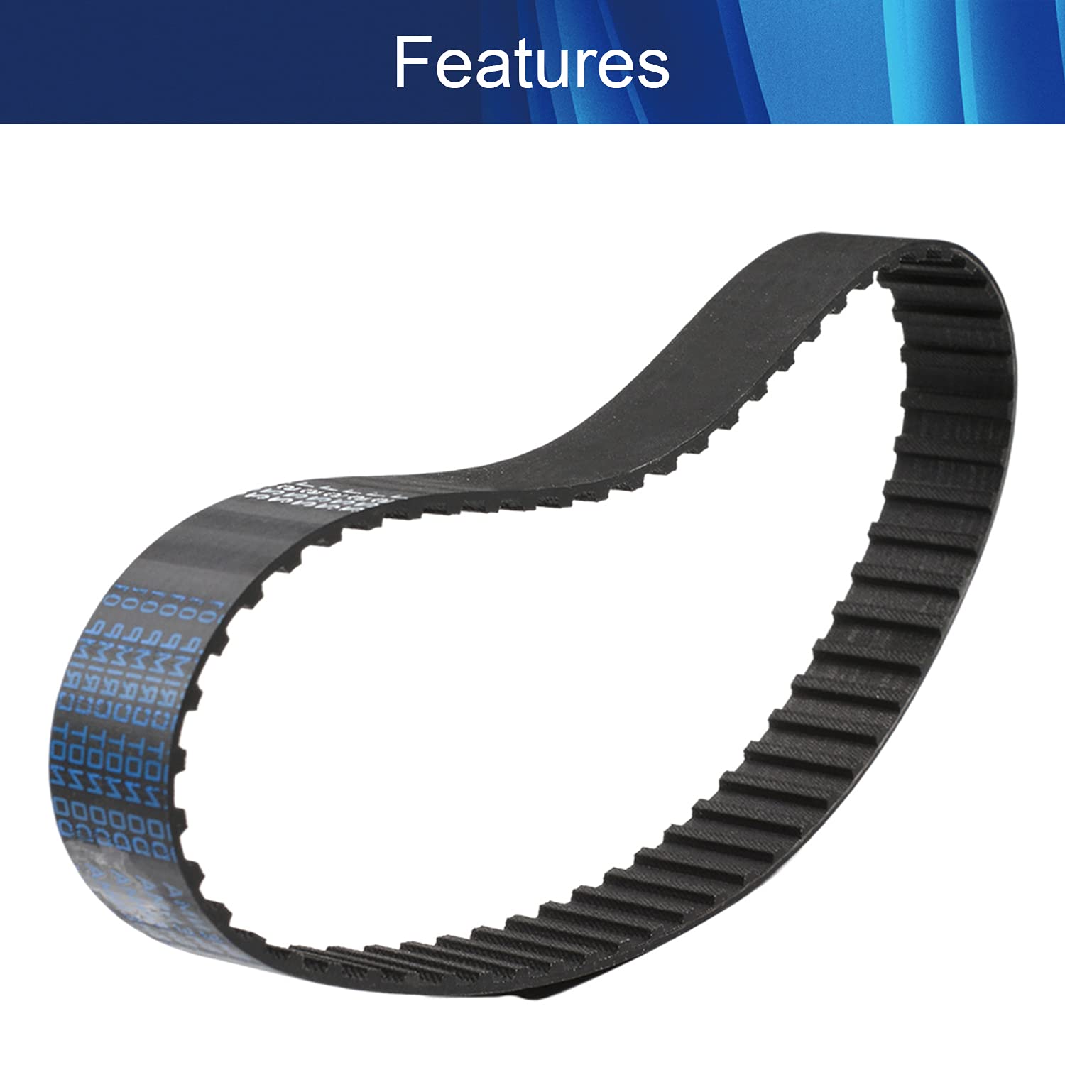 Jutagoss 225L 571.5mm Timing Belt - 25mm Width, 9.525mm Pitch, 60 Teeth Cogged Rubber Belt for Industrial Machinery, 3D Printers, CNC Machines, and Power Transmission Systems