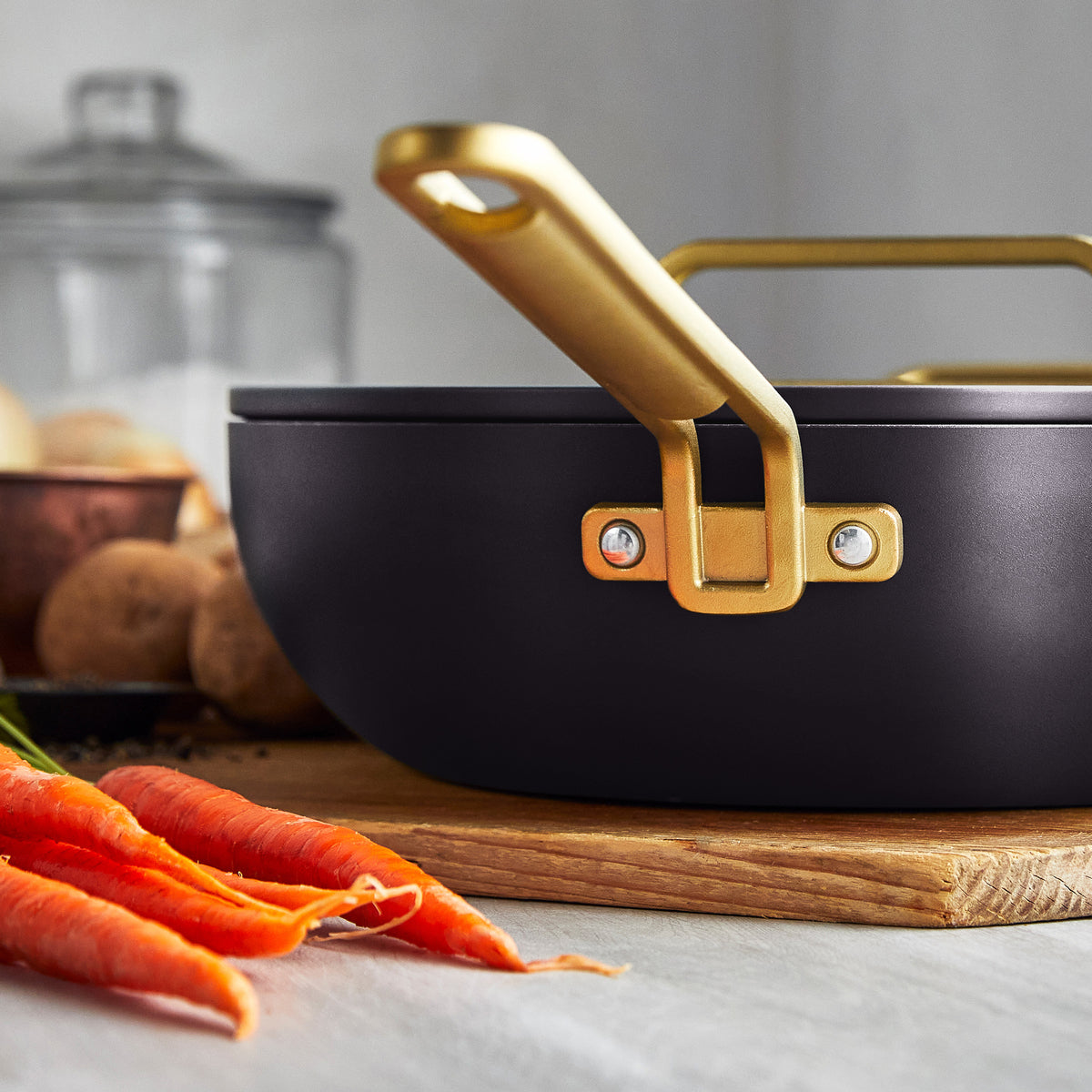 Stanley Tucci™ Ceramic Nonstick 6.5 Quart Essential Stanley Pan with Calabrian Fig Design - Premium Cookware for Sauteing, Frying & Baking - Perfect for Home Chefs & Italian Cuisine Lovers
