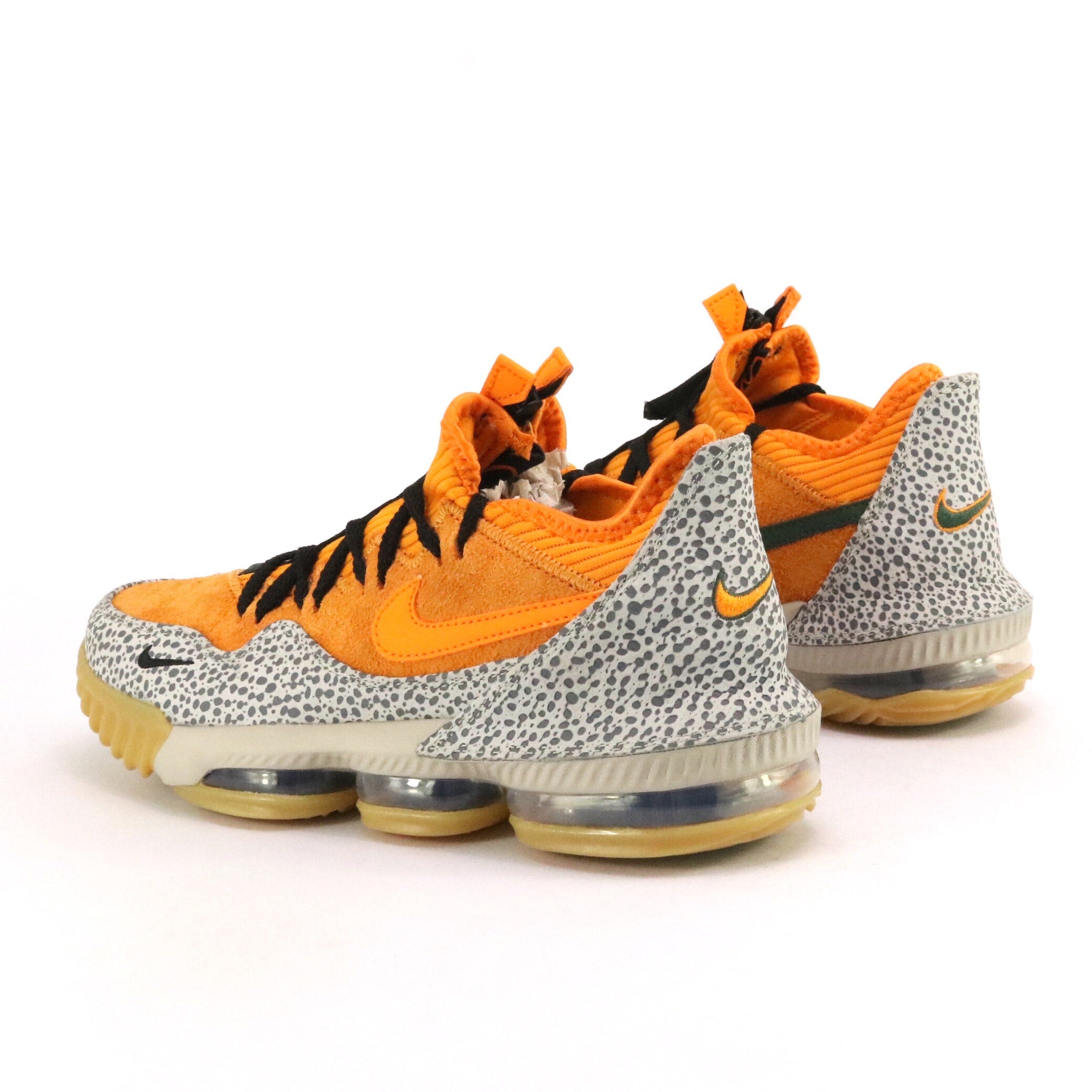 Lebron 16 Low Atmos Safari Kumquat Black Basketball Shoes - Men's Sneakers for Court & Street Wear - Perfect for Basketball Games & Casual Outfits