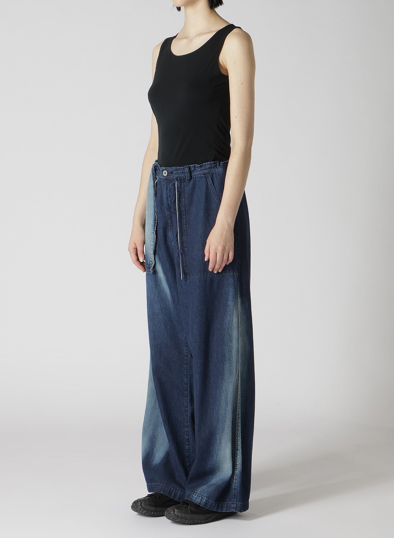Spotted Denim Long Straight Pants for Women – High Waist Stretch Jeans, Comfortable & Stylish Casual Pants for Everyday Wear, Office, or Weekend Outings