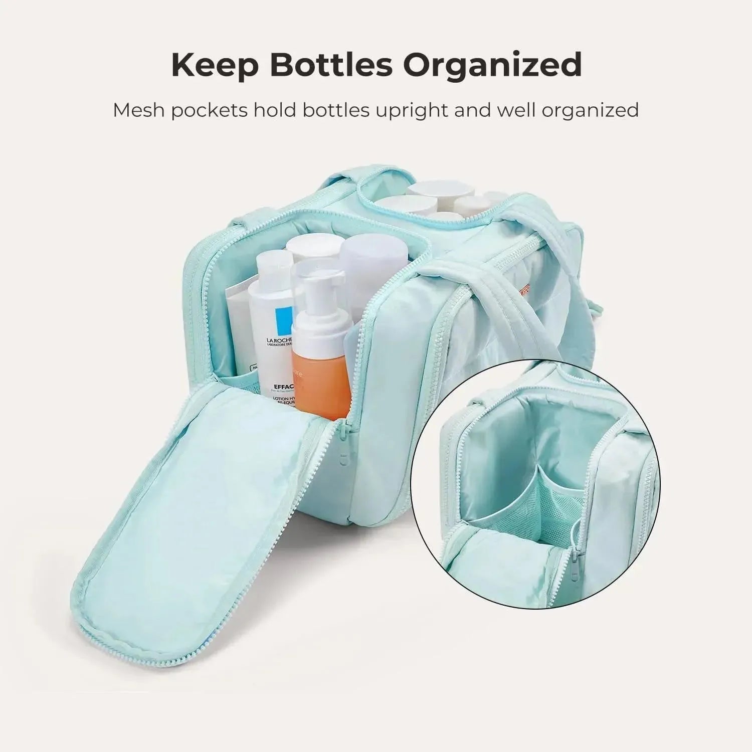 Premium Hanging Toiletry Bag for Travel - Waterproof Cosmetic Organizer with Multiple Pockets - Perfect for Camping, Gym, and Business Trips