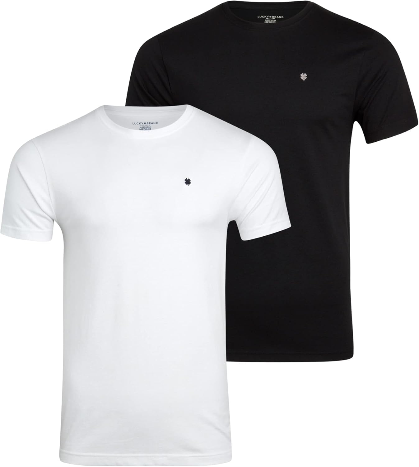 Lucky Brand Men's Classic Fit Short Sleeve Crewneck T-Shirts - Soft Stretch Casual Undershirts for Men (S-XL) - Perfect for Everyday Wear, Gym & Layering