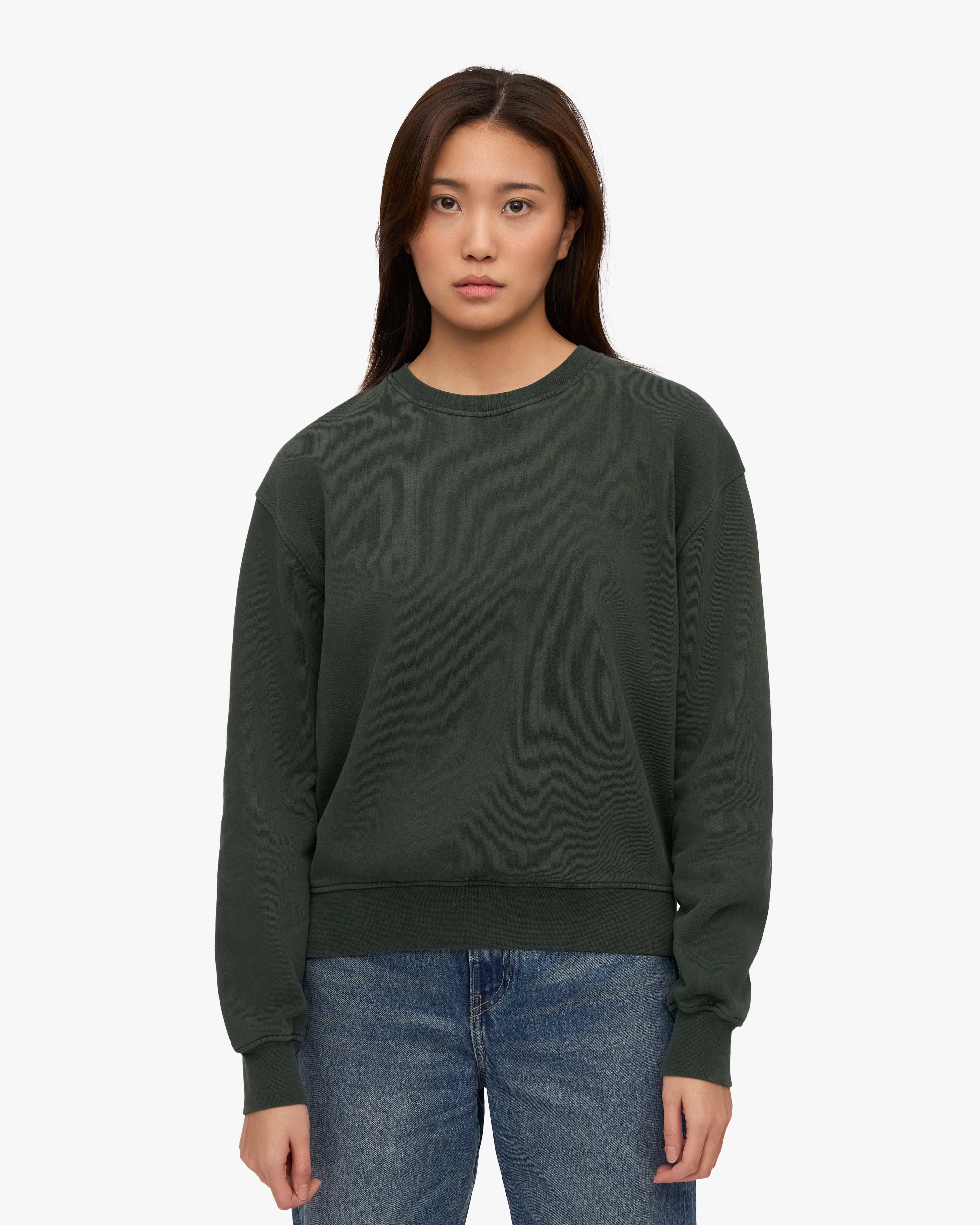 Women's Classic Organic Cotton Crew Neck T-Shirt - Midnight Forest - Casual Wear, Loungewear & Everyday Comfort