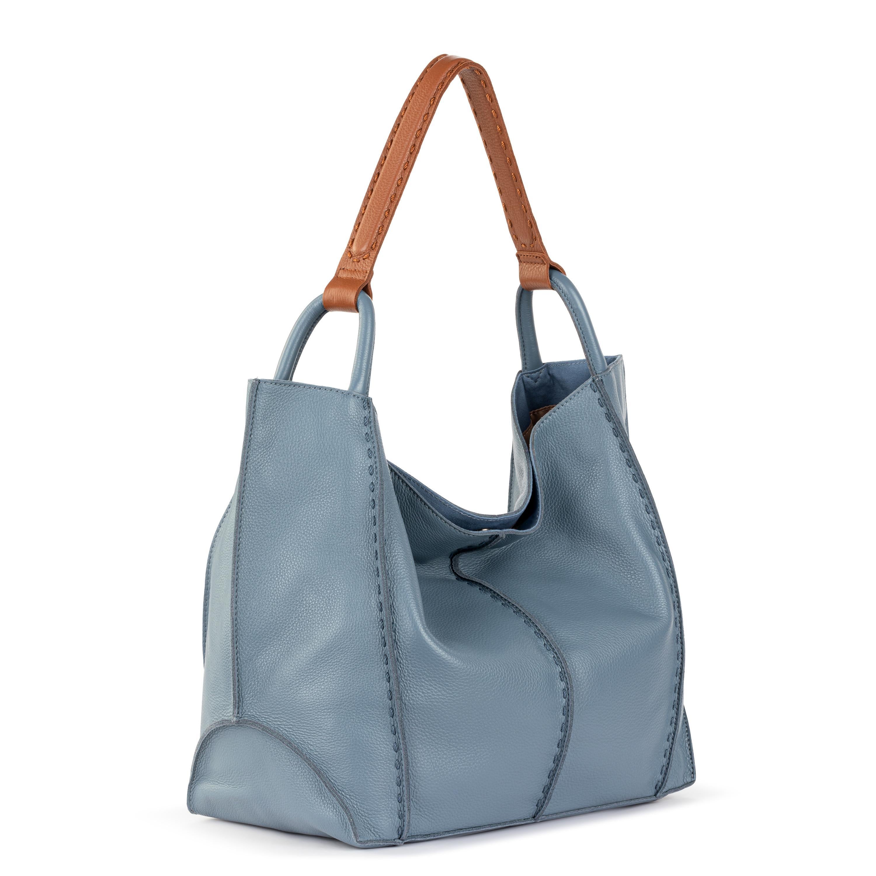 Los Feliz Large Leather Tote Bag - Premium Genuine Leather Maritime Style - Perfect for Beach, Travel, and Everyday Use