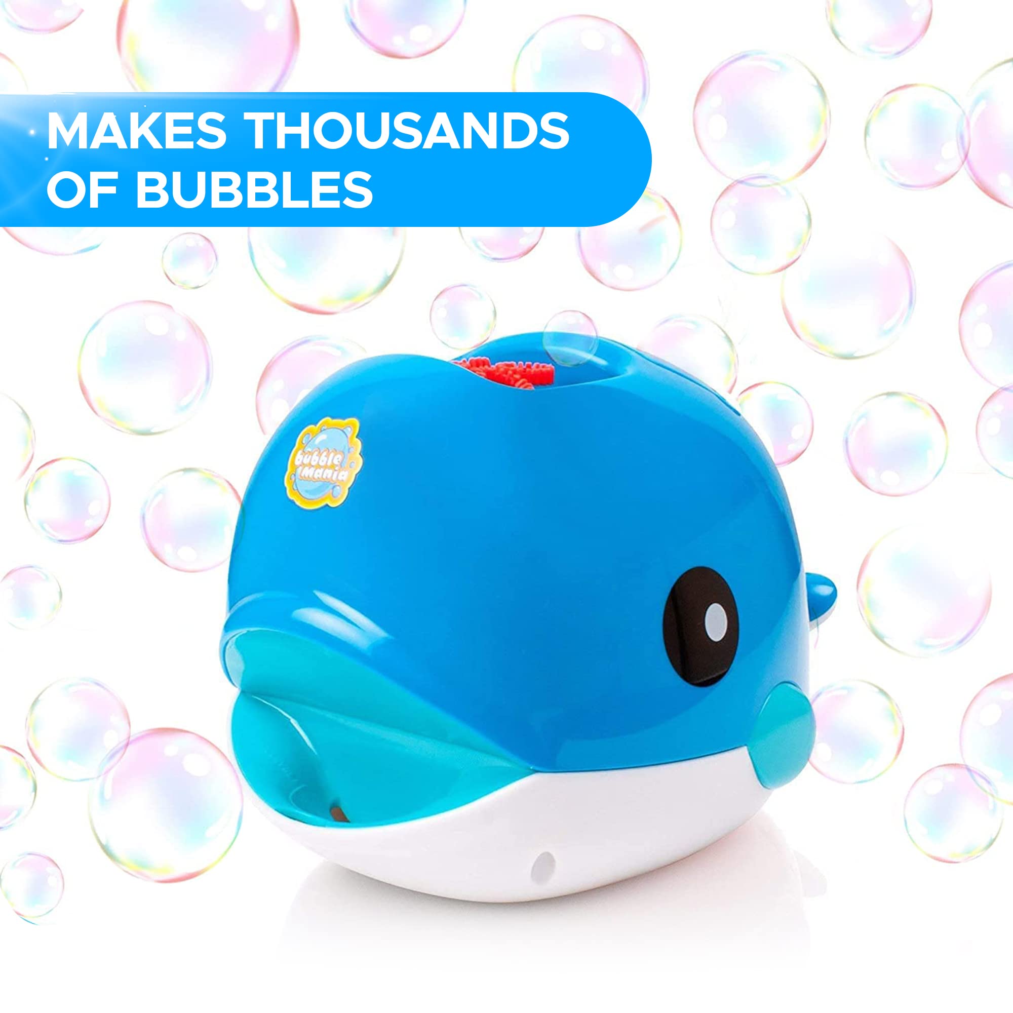 Whale Bubble Blower Machine for Kids - Automatic Bubble Maker with 500+ Bubbles per Minute - Outdoor Party & Backyard Play Toy for Toddlers & Children - Perfect for Birthday, Summer Fun, and Garden Activities