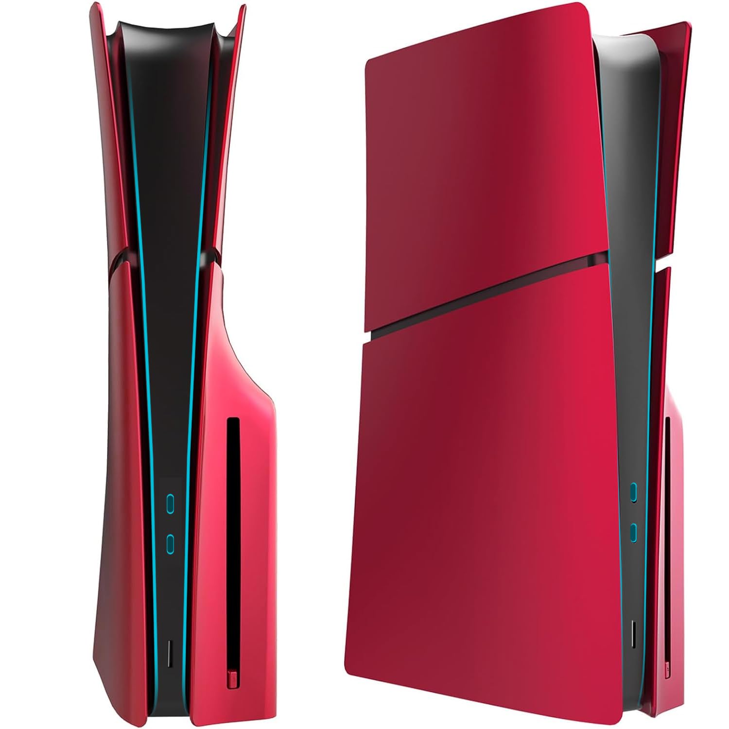 ElitePlay PS5 Slim Cover - Volcanic Red Protective Case for PS5 Disc Edition | Durable Gaming Accessories for Enhanced Console Protection | Perfect for Gaming Setups, Travel & Display