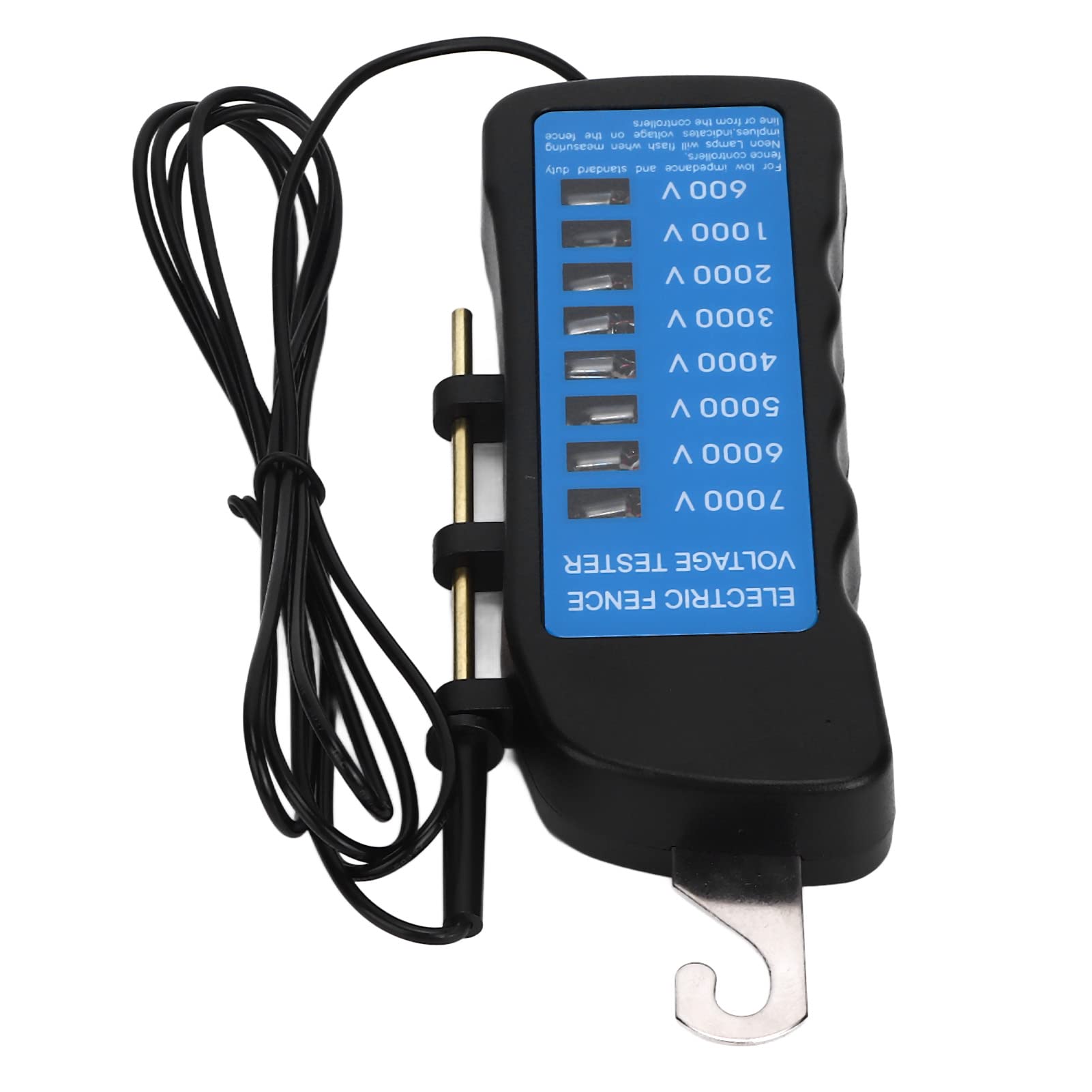Atyhao 7KV Electric Fence Voltage Tester - Cold Resistant, Waterproof, 8 LED Lights, Low Impedance for Agricultural Use - Ideal for Farm Fencing, Livestock Containment, and Perimeter Security