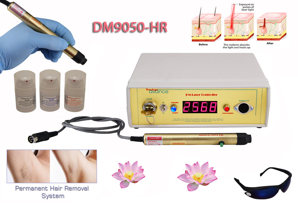 High Power Permanent Hair Removal System with Machine & Treatment Accessories Kit – Smooth Skin for Home Use & Salon Treatments