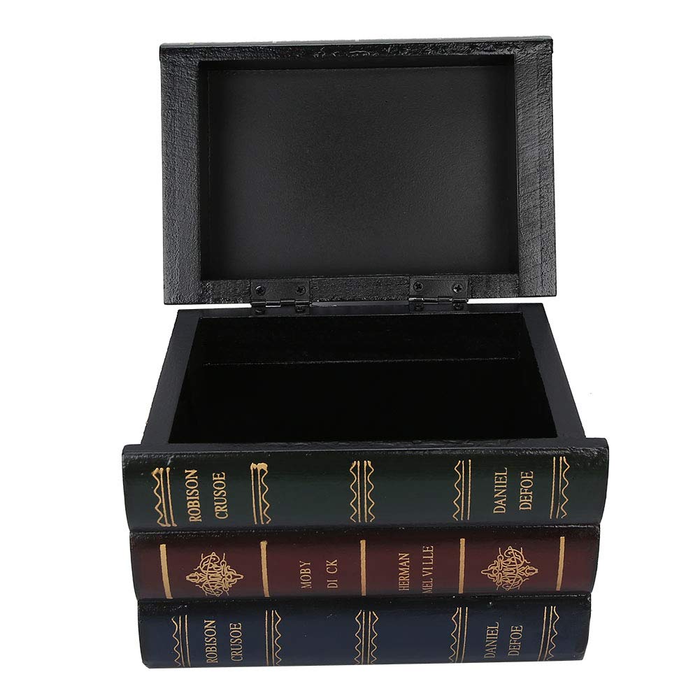 Zerodis Decorative Book Box - Vintage Book Shaped Storage Case for Jewelry, Trinkets & Office Supplies | Home Decor, Bookshelf Ornament & Gift Box for Book Lovers