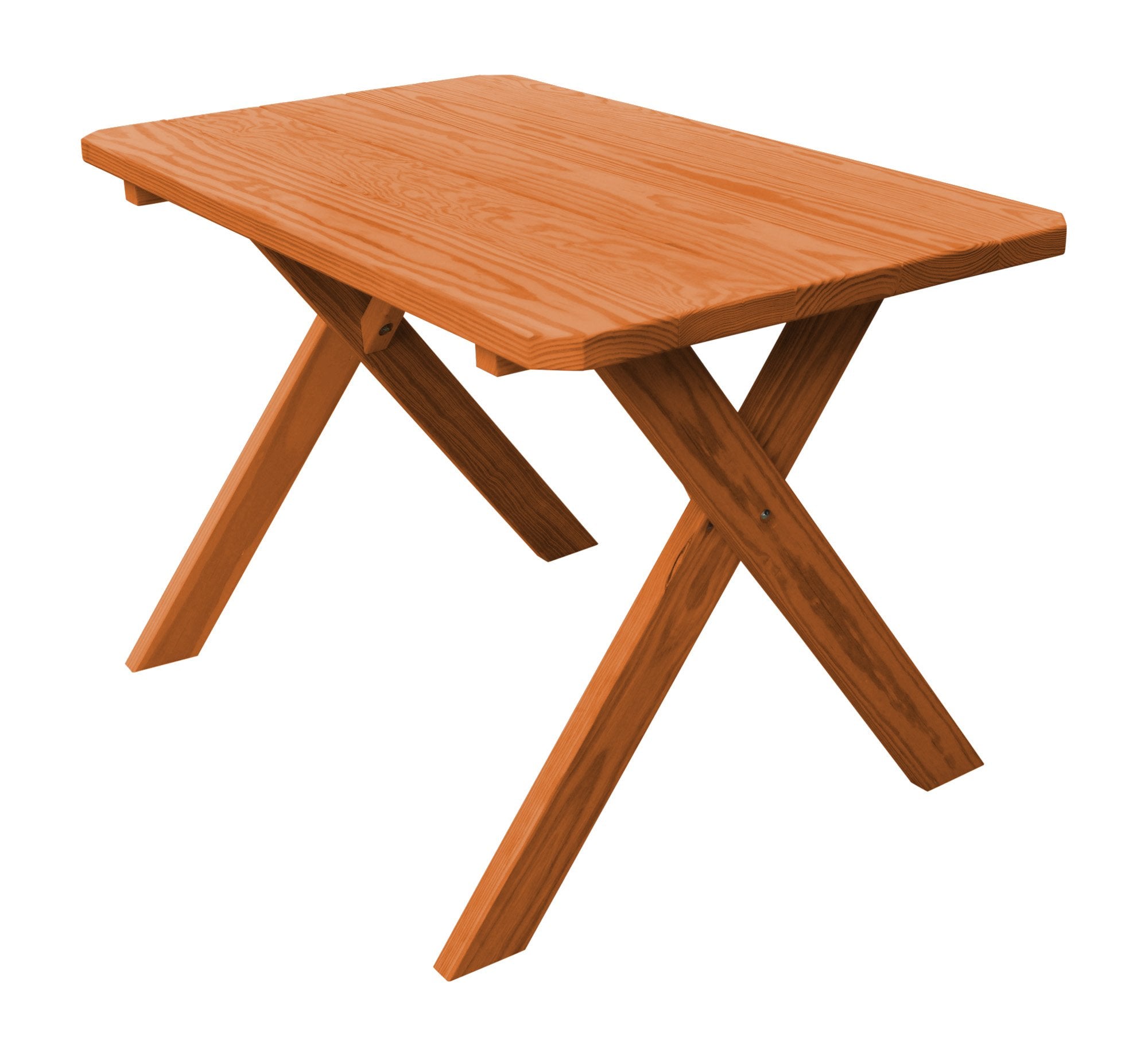A&L Furniture Cross Leg Table with Free 2 Umbrella Holes - Outdoor Patio Dining & Garden Furniture for Backyard, Poolside & Picnic Use