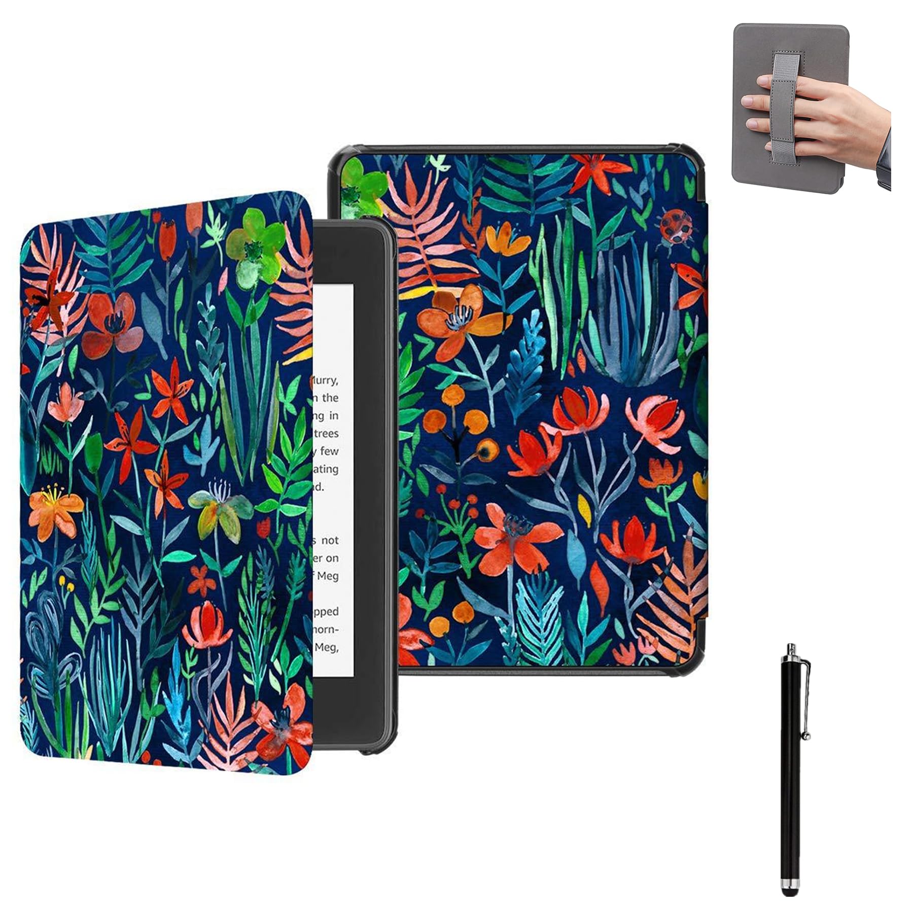Lightweight Kindle Paperwhite 10th Gen Case (2018 Release, Model PQ94WIF) - 6 Inch Protective Cover with Hand Strap | Perfect for Reading, Travel & Commuting