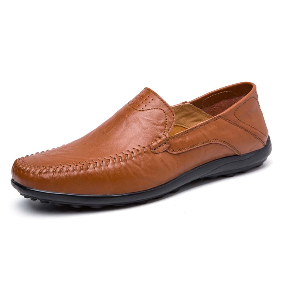 Premium Men's Cowhide Leather Penny Loafers - Slip-On Dress Driving Moccasins & Casual Boat Shoes for Business, Office & Weekend Wear