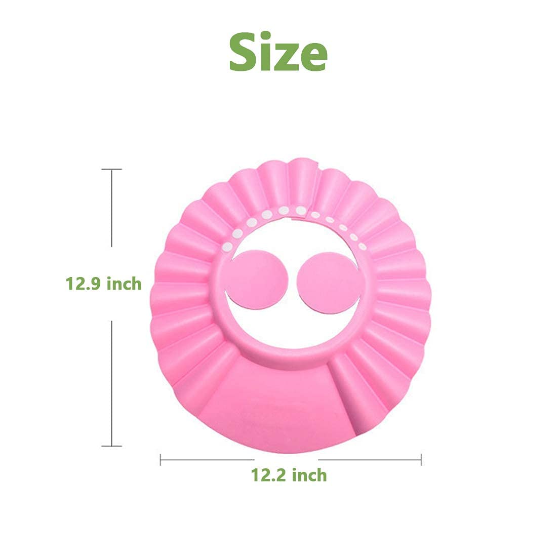 REYSUN Adjustable Baby Shower Cap - Soft & Safe Bathing Hair Protection for Infants & Toddlers - Perfect for Bath Time, Hair Washing, and Water Play