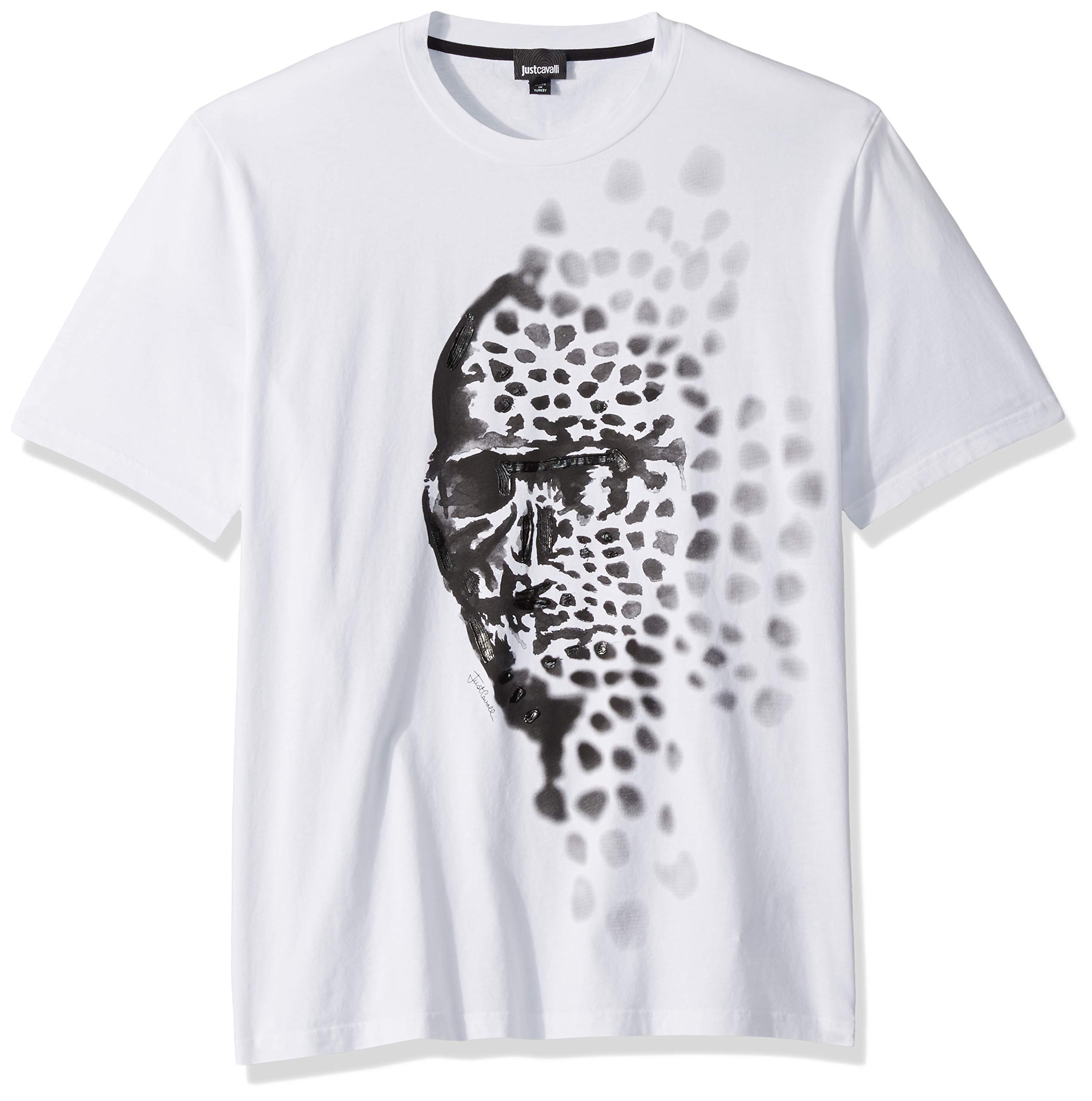 Just Cavalli Men's Graphic T-Shirt - Stylish Casual Cotton Tee for Everyday Wear | Perfect for Streetwear, Outings & Lounge