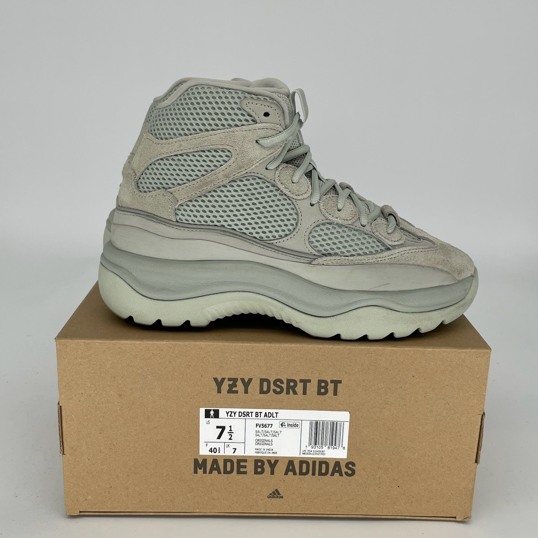 Adidas Yeezy Desert Boot Salt - Men's Size 7.5 (FV5677) | Stylish & Comfortable Hiking & Outdoor Shoes for Adventure Enthusiasts