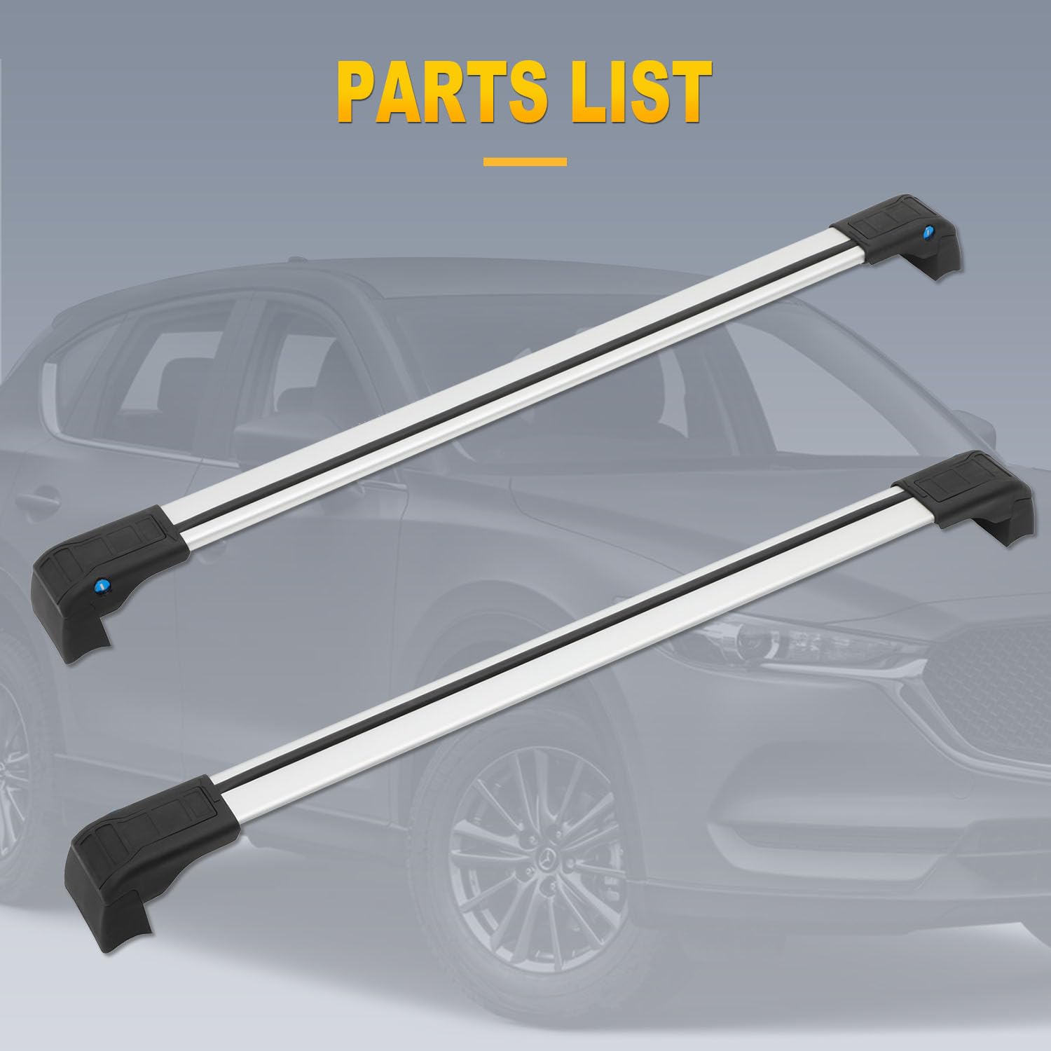 OCPTY Universal Roof Rack Cross Bars for Mazda CX-5 2013-2017 | Heavy Duty Aluminum Cargo Carrier for Camping, Fishing, Biking & Outdoor Adventures | Perfect for Road Trips & Active Lifestyles