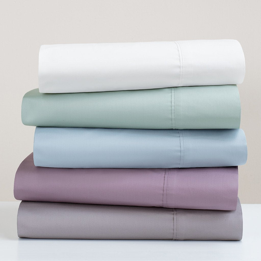 Luxury 400 Thread Count Soft White Sheet Set - Fitted Sheet, Flat Sheet & Pillowcases - Premium Bedding for Comfortable Sleep & Hotel Style Bedroom Decor