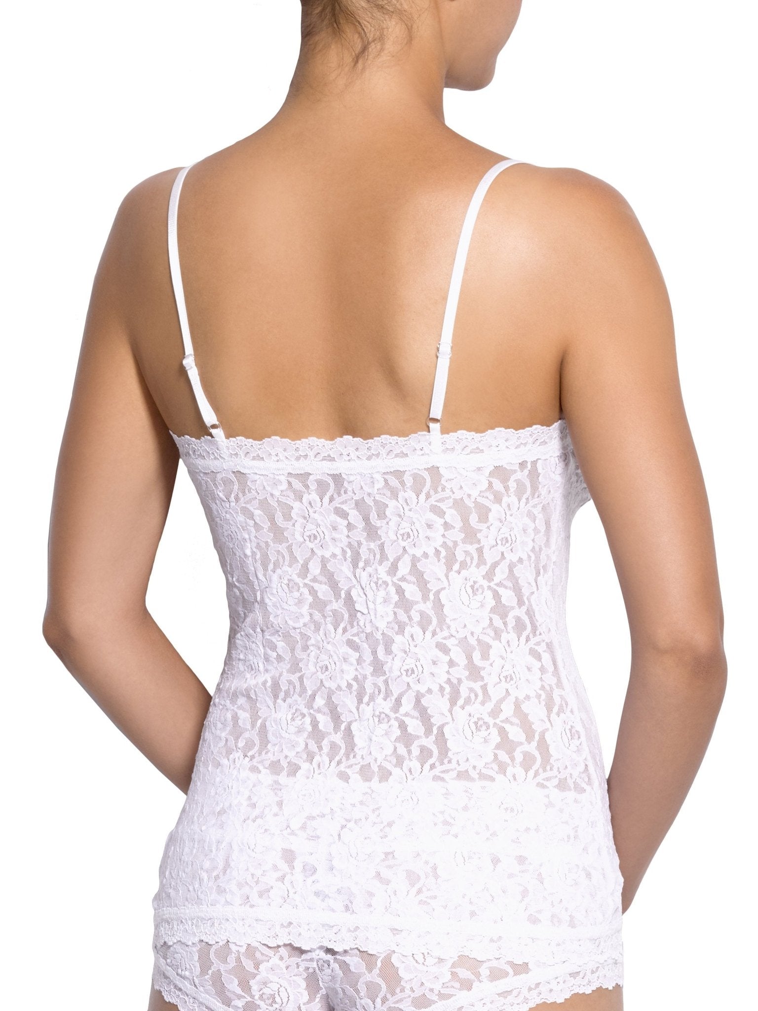 Signature Lace V-Neck Cami Top - Women's Elegant Lingerie & Layering Piece for Date Night, Bridal Shower or Everyday Wear