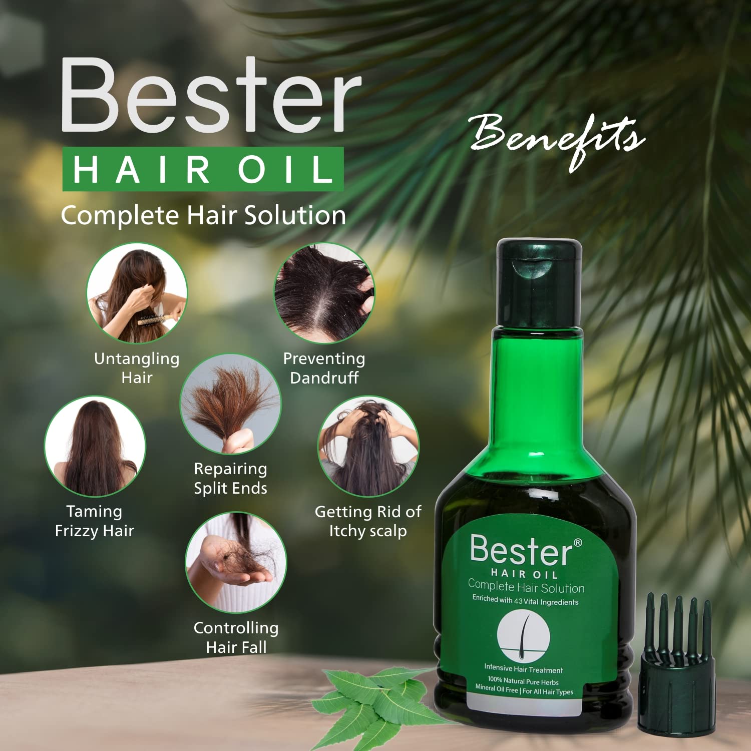 Premium Hair Growth Oil - Reduces Hair Loss & Dandruff Treatment | Natural Hair Care Solution for Thicker, Stronger Hair | 100ml (2-Pack) | Perfect for Daily Scalp Massage & Overnight Hair Repair