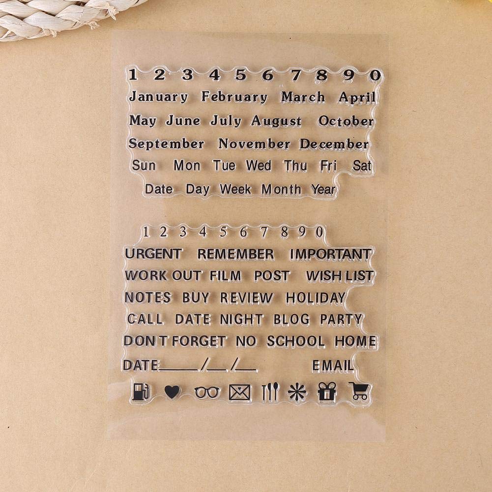 Alphabet Clear Stamps Set - Transparent Capital & Lowercase Letters, Numbers, Year Month Day for DIY Scrapbooking, Card Making, Journaling & Planner Decorations - Perfect for Handmade Greeting Cards, Bullet Journals, and Craft Projects