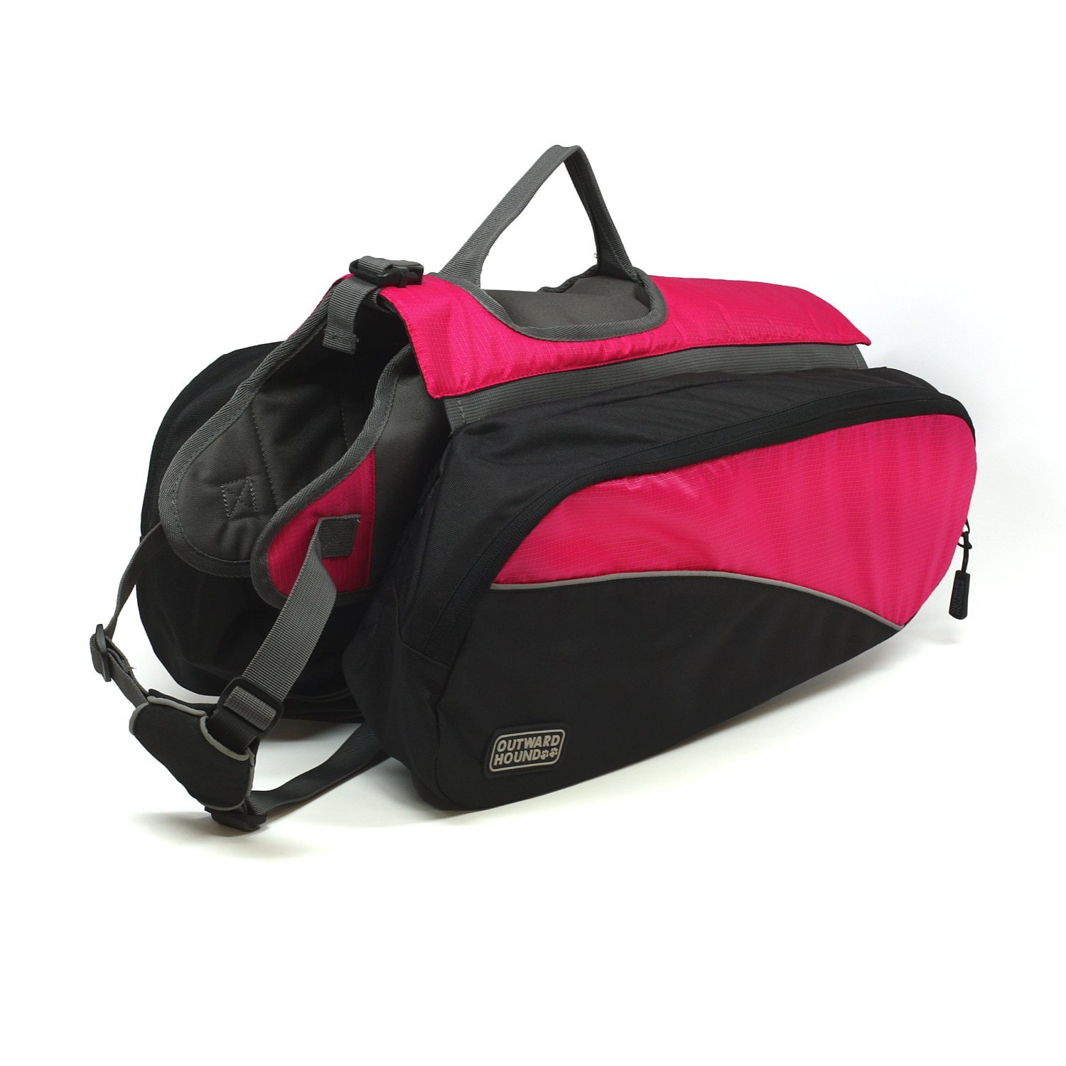 Outward Hound Kyjen 2501 Small Pink Dog Backpack for Hiking, Walking & Travel - Adjustable Pet Carrier with Storage Pockets for Dogs & Puppies