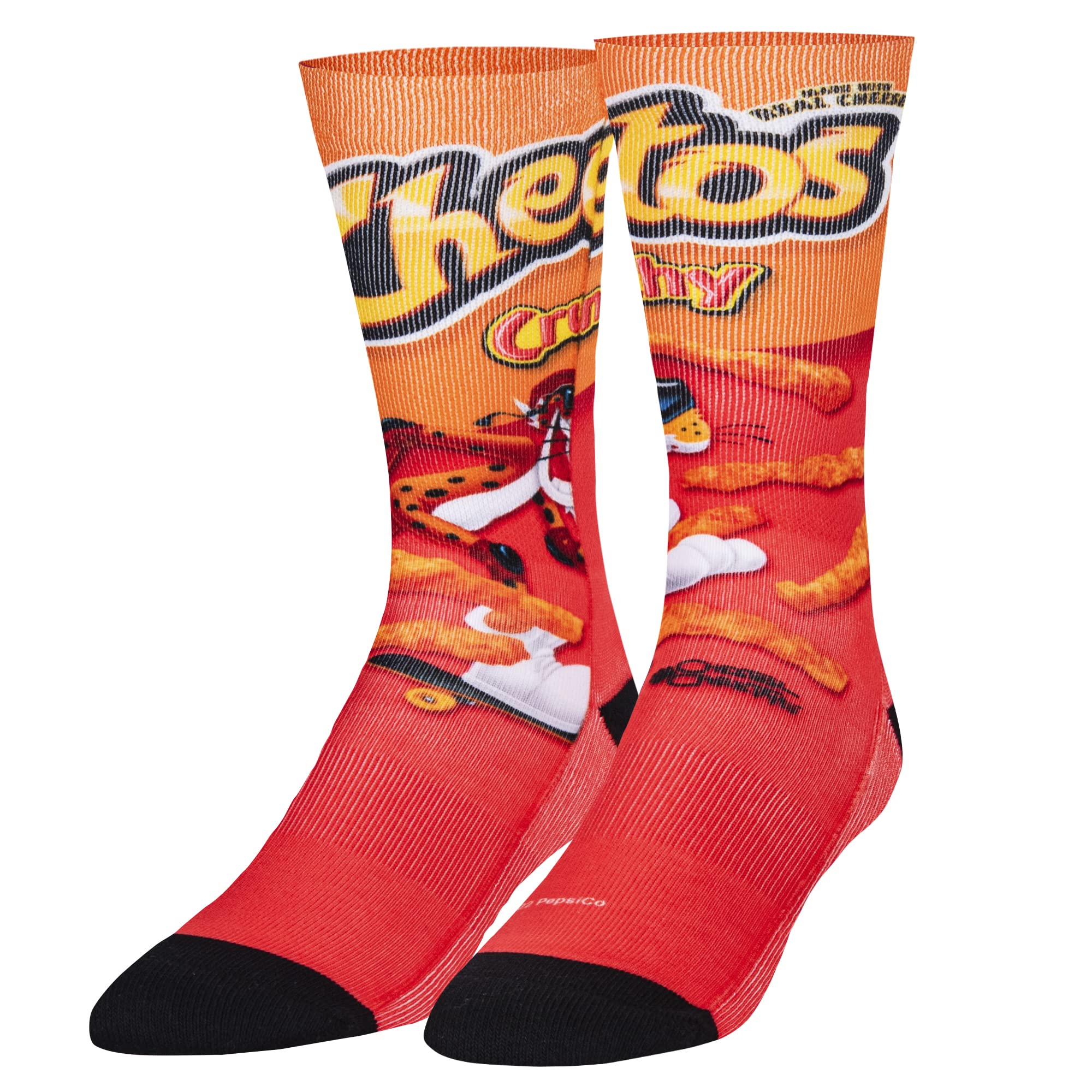 Fun Crew Socks for Men - Nacho Snacks, Doritos & Cheetos Print Novelty Socks - Comfortable & Breathable for Casual Wear, Gifts & Funny Outfits
