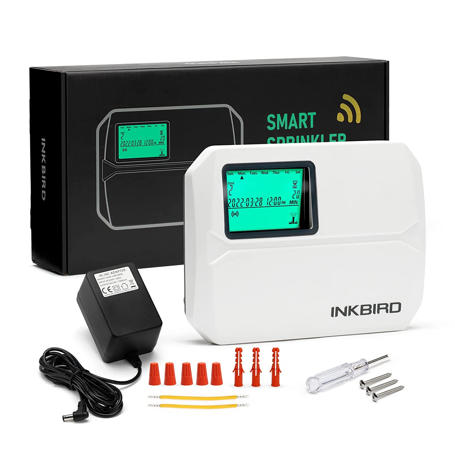 Smart 8-Zone WiFi Sprinkler Controller with IIC Technology - 800W for Efficient Lawn & Garden Irrigation | Perfect for Home, Yard & Landscaping Automation