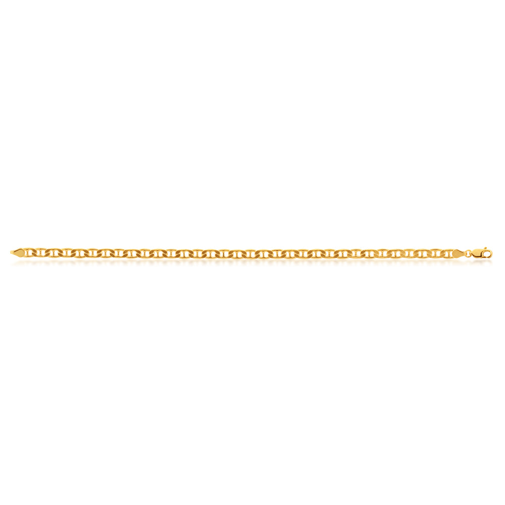 9ct Silver Filled Yellow Gold 120 Gauge 21cm Bracelet - Elegant Jewelry for Women, Perfect for Parties, Weddings & Special Occasions