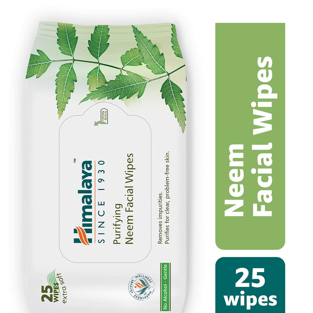 Himalaya Purifying Neem Facial Wipes for Acne & Oily Skin - 25 Count | Himalaya Moisturising Aloe Vera Facial Wipes for Dry & Sensitive Skin - 25 Count | Travel-Friendly & On-The-Go Skincare Solution