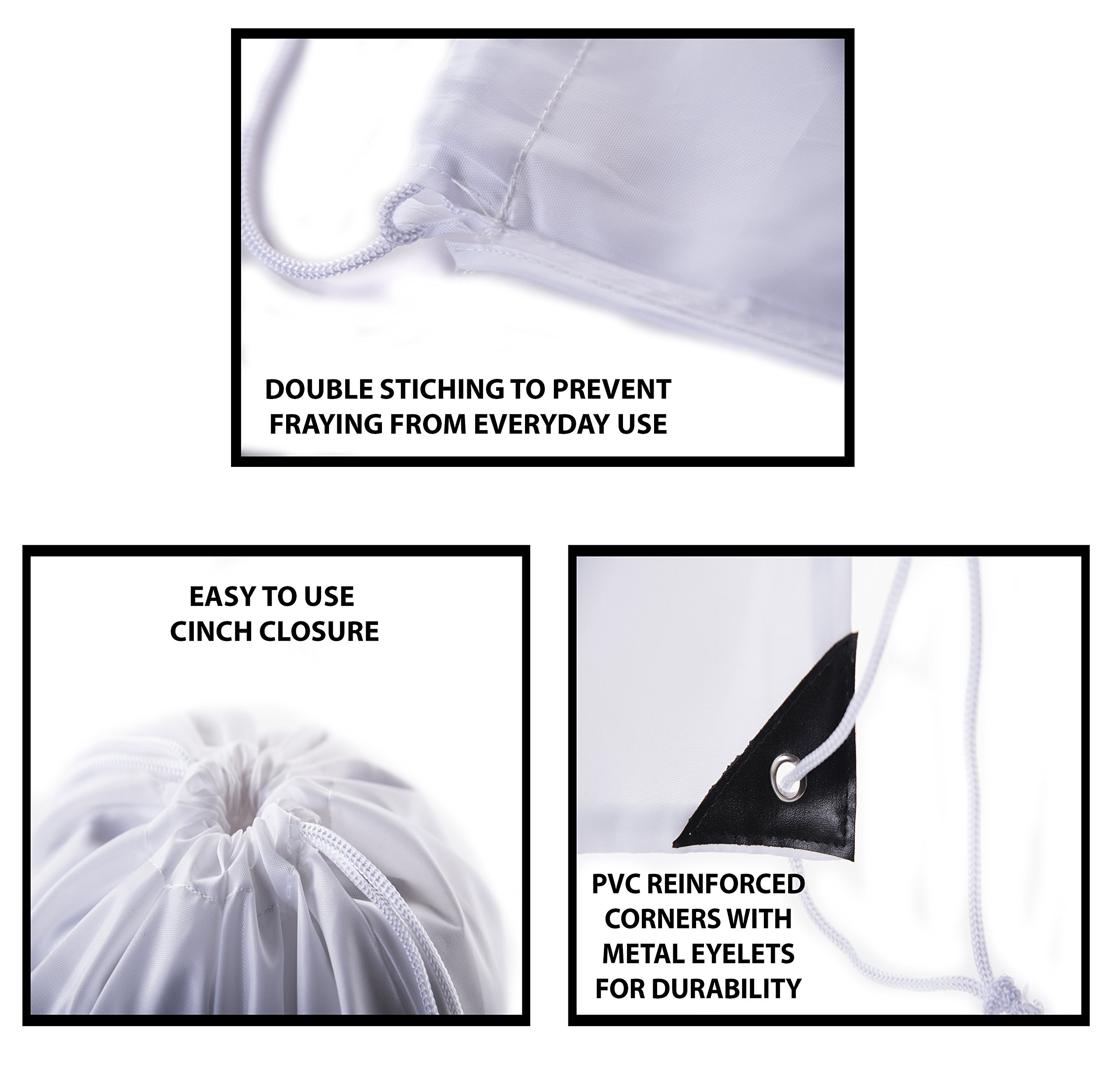 Mato & Hash Drawstring Bulk Bags - 15 Color Options (1PK to 100PK) | Durable Cinch Sacks & Backpack Pull String Bags for Storage, Travel, Gym & Beach | Bulk Wholesale Packaging Solution