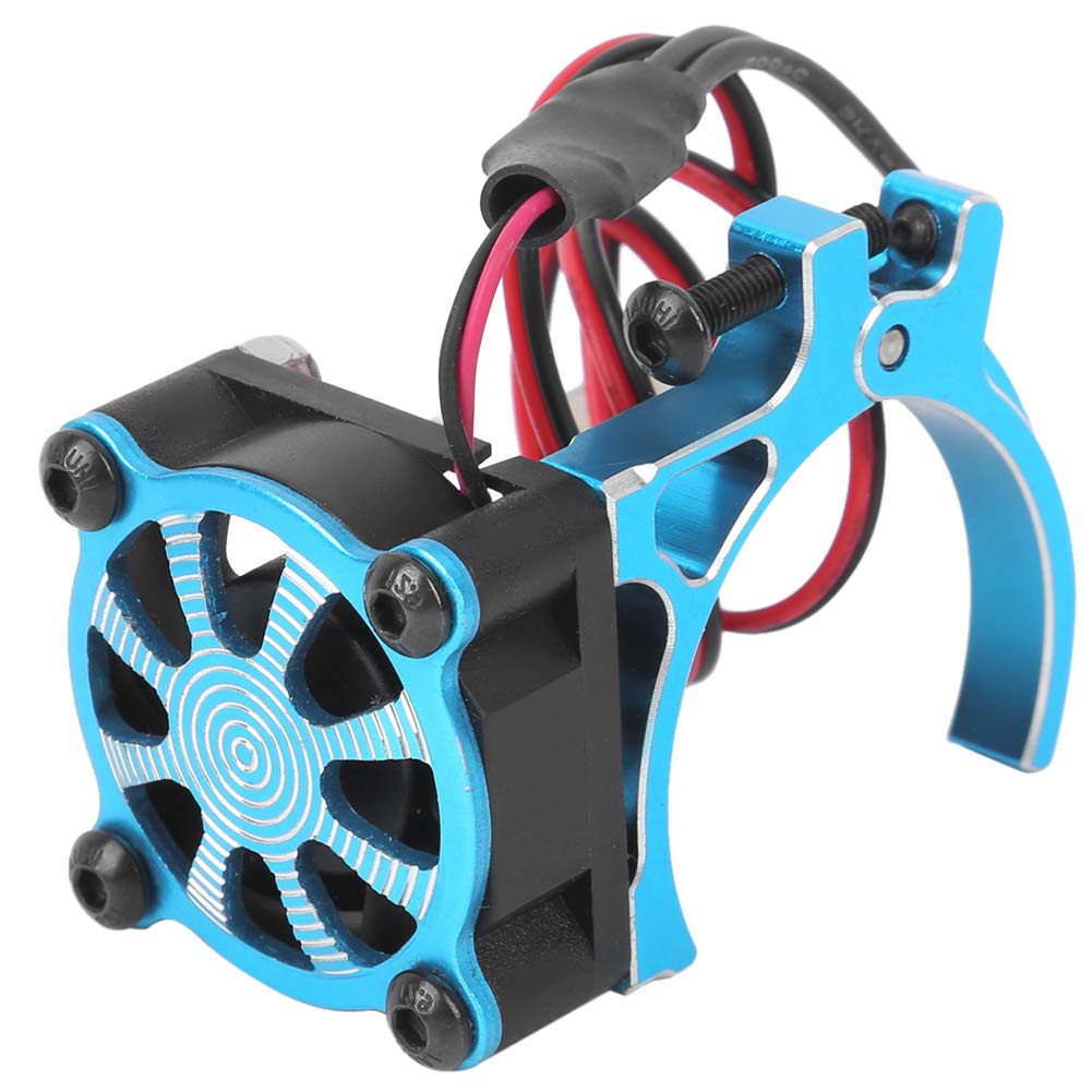 Aluminum Alloy RC Car Motor Heatsink with Thermal Sensor - High Performance Cooling for 1/10 1/8 Scale RC Cars & Trucks (Blue) - Perfect for Off-Road Bashing, Racing & Prolonging Motor Life
