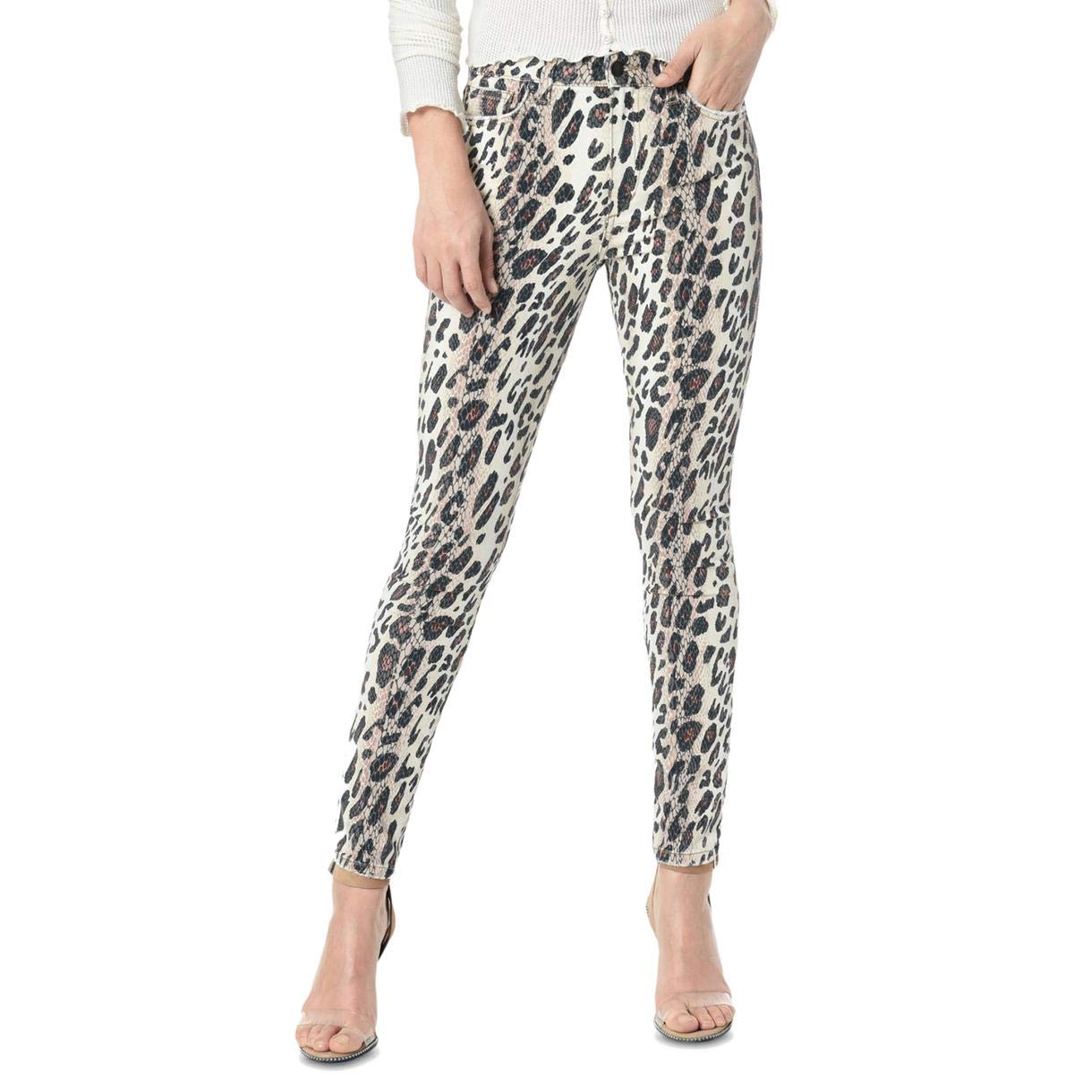 Joe's Jeans Women's Charlie High Rise Leopard Print Skinny Ankle Jeans - Stylish & Comfortable for Casual Wear, Night Out & Office Fashion