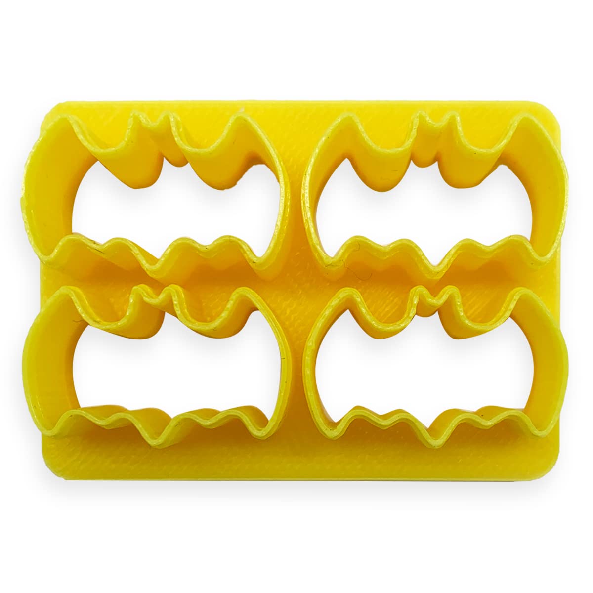 Batman Mini Bat Cookie Cutter Set - 4-in-1 Yellow Baking Mold for Biscuits, Crackers & Pet Treats | Perfect for Halloween, Birthday Parties & Superhero Themed Desserts