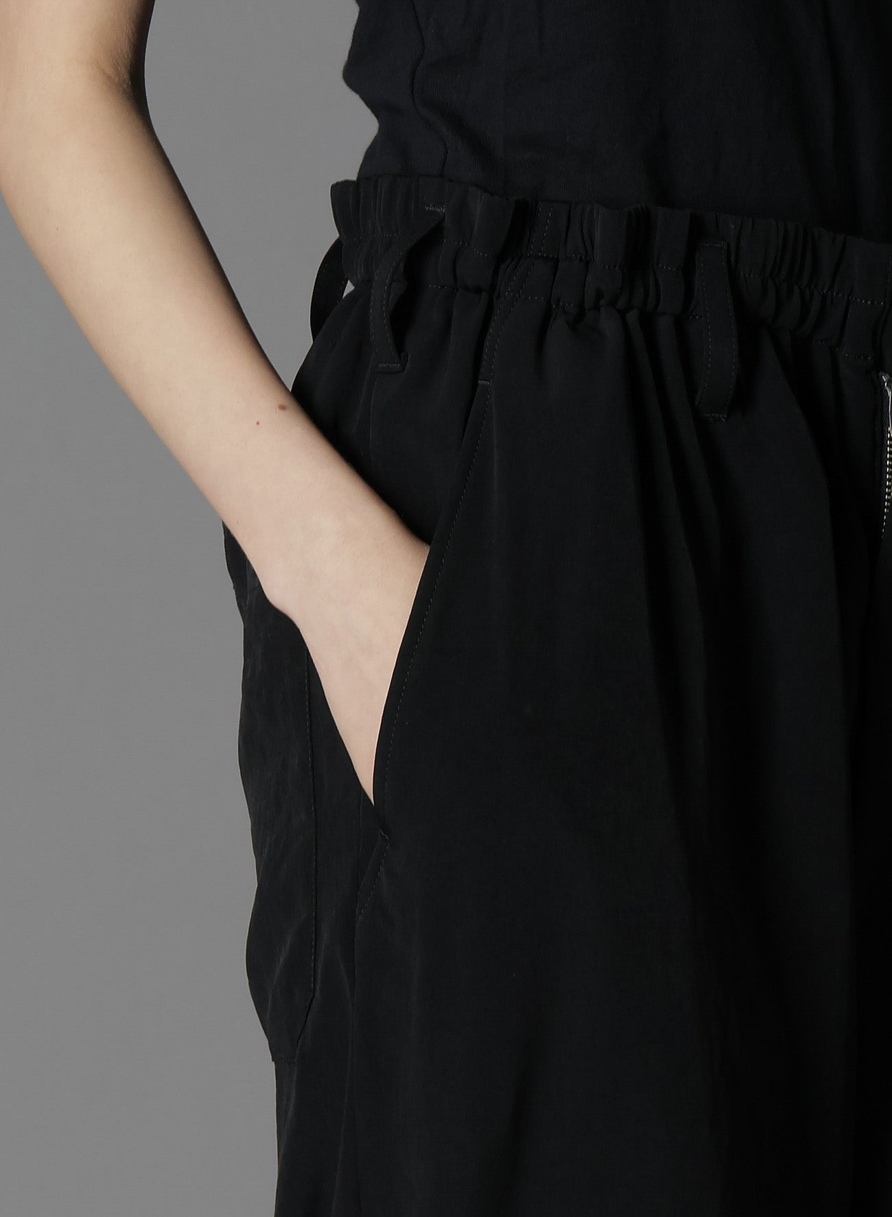 CREPE DE CHINE DOUBLE HEM RIB PANTS for Women - Comfortable High Waist Flowy Trousers | Perfect for Office Wear, Casual Outfits & Special Occasions