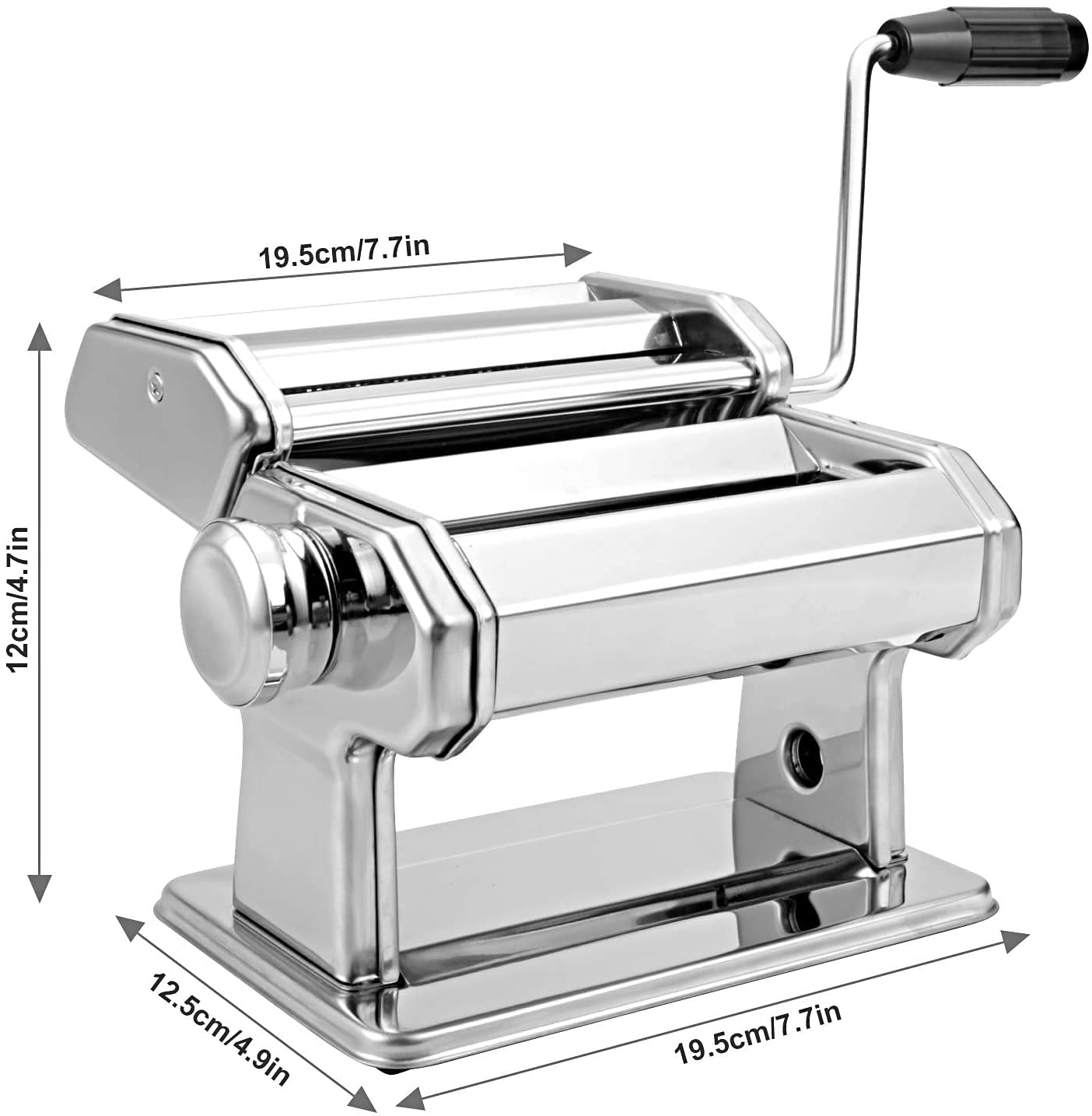Devo Stainless Steel Manual Pasta Maker Machine - 7 Adjustable Thickness Settings for Homemade Spaghetti, Fettuccine & Lasagna | Perfect for Italian Cuisine, Family Cooking & Restaurant Use