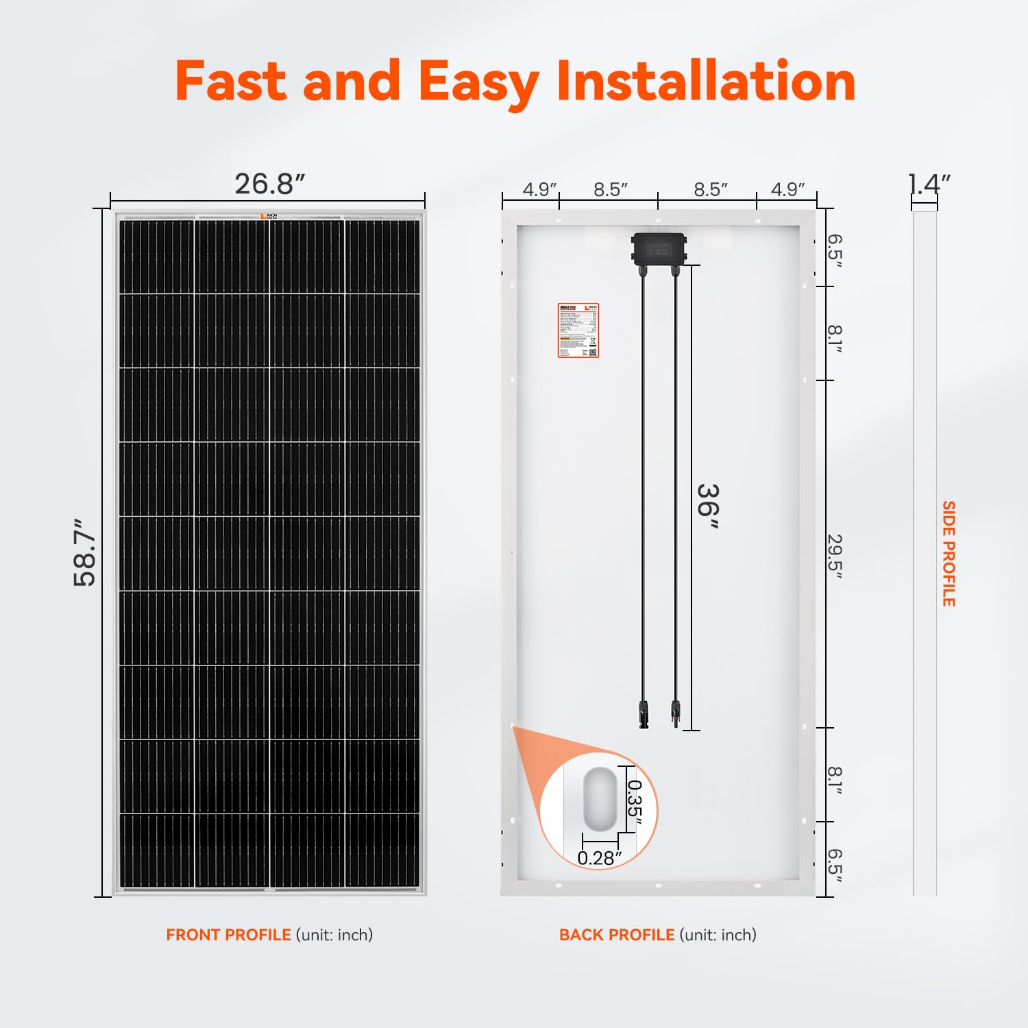 RICH SOLAR 200 Watt Solar Panel Kit - High Efficiency Monocrystalline 200W Panel with 9 Busbars & 20A MPPT Charge Controller - Perfect for Off-Grid Power, RV, Boat, and Emergency Backup