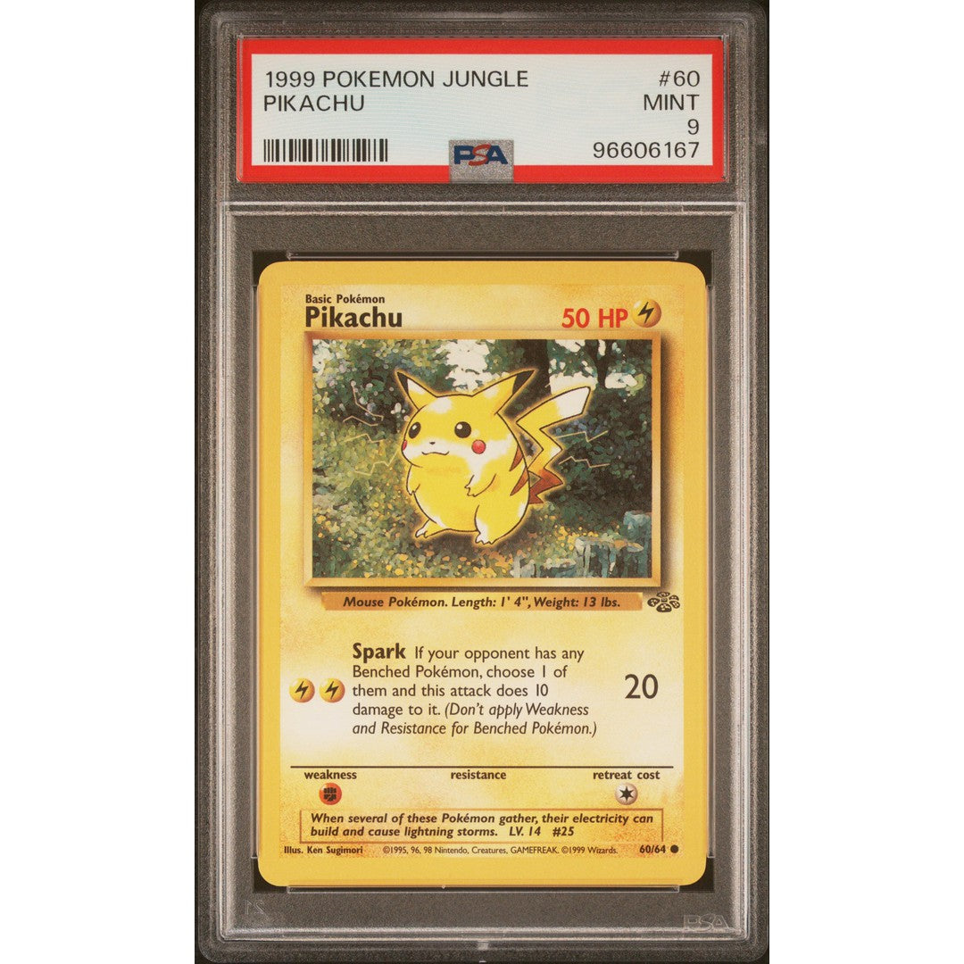2008 Pokemon Jungle Pikachu 60/64 PSA 9 Graded Card - Rare Collectible for Pokemon Fans & Trading Card Game (TCG) Enthusiasts - Perfect for Display, Investment & Battles