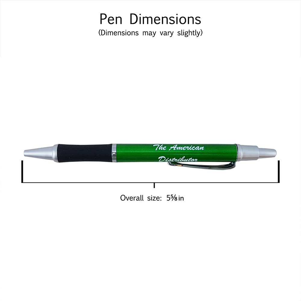 Premium Bullet Ballpoint Pens with Free Personalization - Elegant Silver Accents, Solid Green Body & Black Grip - 100 Pack for Office, School & Corporate Gifts