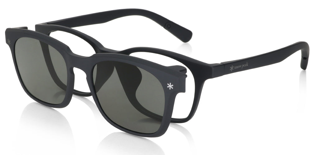 JINS x Snow Peak JINS Switch Flip Up 015 Sunglasses - Lightweight Polarized Outdoor Glasses for Hiking, Fishing & Driving - UV Protection & Anti-Glare Lenses