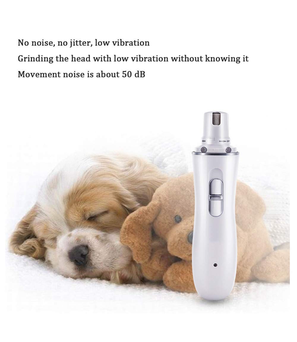 Electric Pet Nail Grinder - Ultra Quiet 2-Speed Dog & Cat Nail Trimmer for Safe Grooming | Perfect for Dogs, Cats, Rabbits & Birds | At-Home Pet Care & Professional Grooming Use