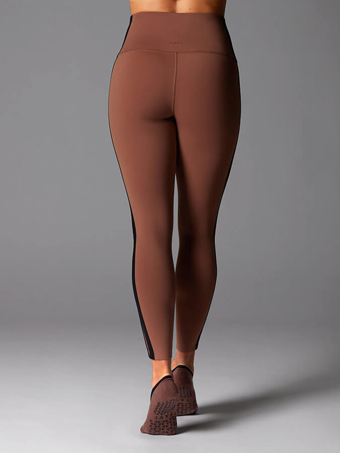 Tavi HW 7/8 Striped Women's Yoga Leggings - High Waist Workout Pants for Running, Gym & Lounge Wear