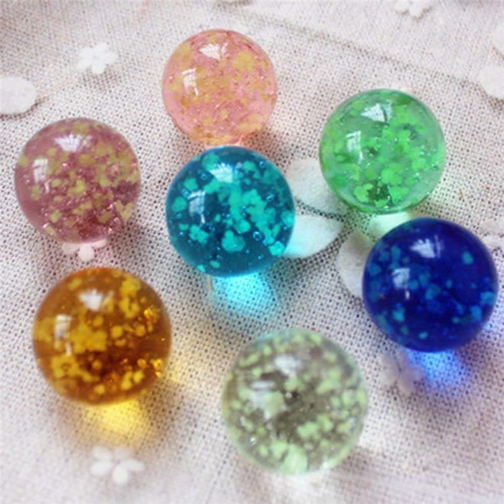 10Pcs Glow in The Dark Glass Marbles - Gold Luminous Marble Balls for DIY, Home Decoration, Games & Kids Play (12mm/0.47in) - Perfect for Nighttime Decor, Board Games & Sensory Play