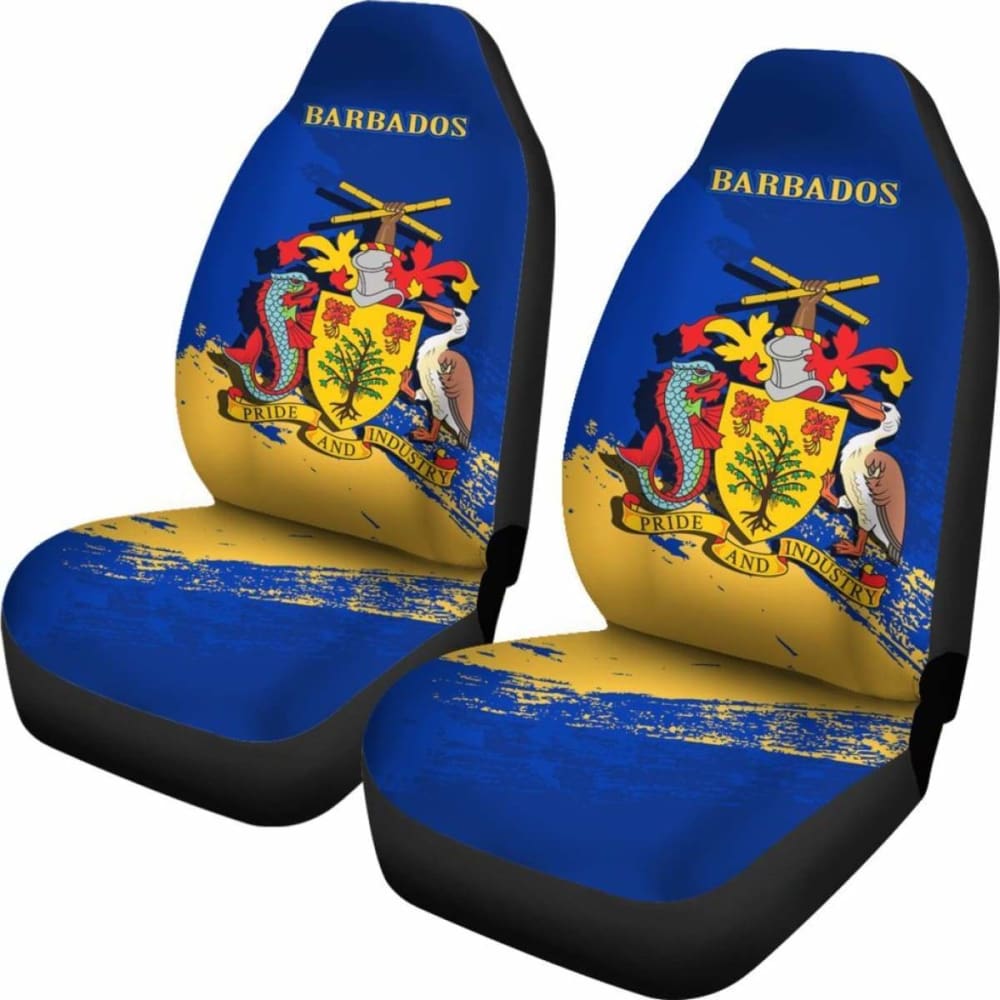 Premium Barbados Special Car Seat Covers (Set of 2) - Universal Fit for Cars, SUVs & Trucks - Breathable & Durable Auto Accessories for Comfort & Protection - Perfect for Road Trips, Commuting & Family Travel