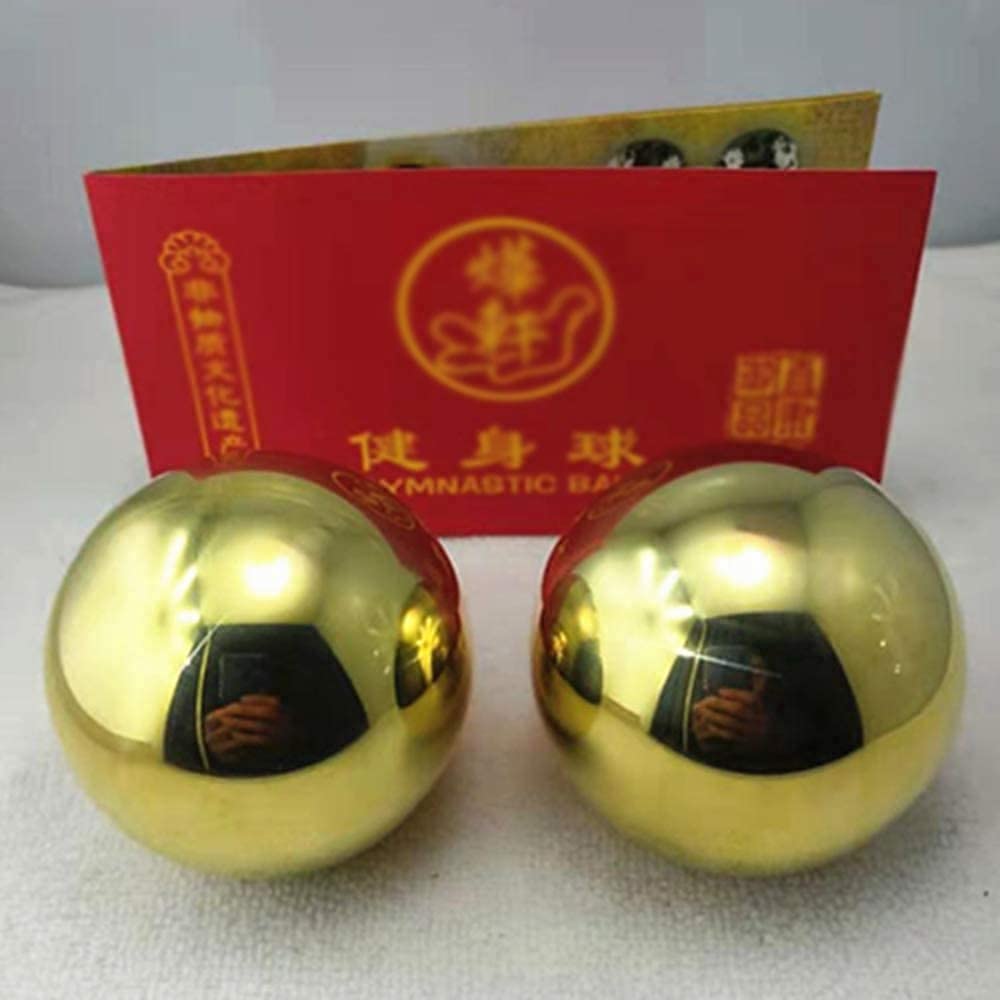 Chinese Baoding Balls - Metal Meditation & Stress Relief Massage Balls for Hand Exercise, Feng Shui Health Therapy - Perfect for Office Stress Relief, Hand Therapy, and Mindfulness Meditation Practice