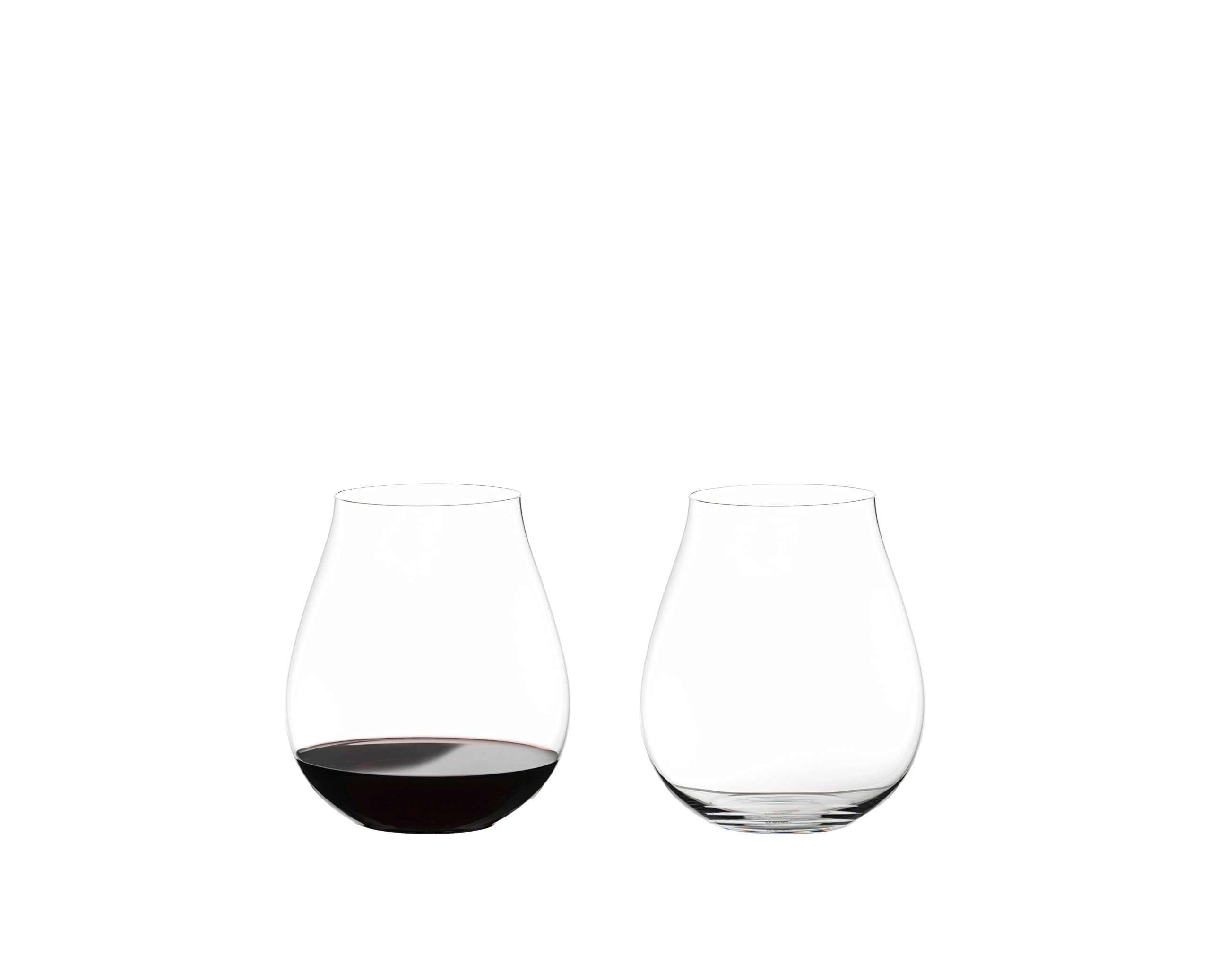 Riedel O Wine Tumbler Pinot Noir Glass Set of 2 - Premium Crystal Stemless Wine Glasses for Red Wine Lovers - Perfect for Dinner Parties, Wine Tasting & Home Entertaining