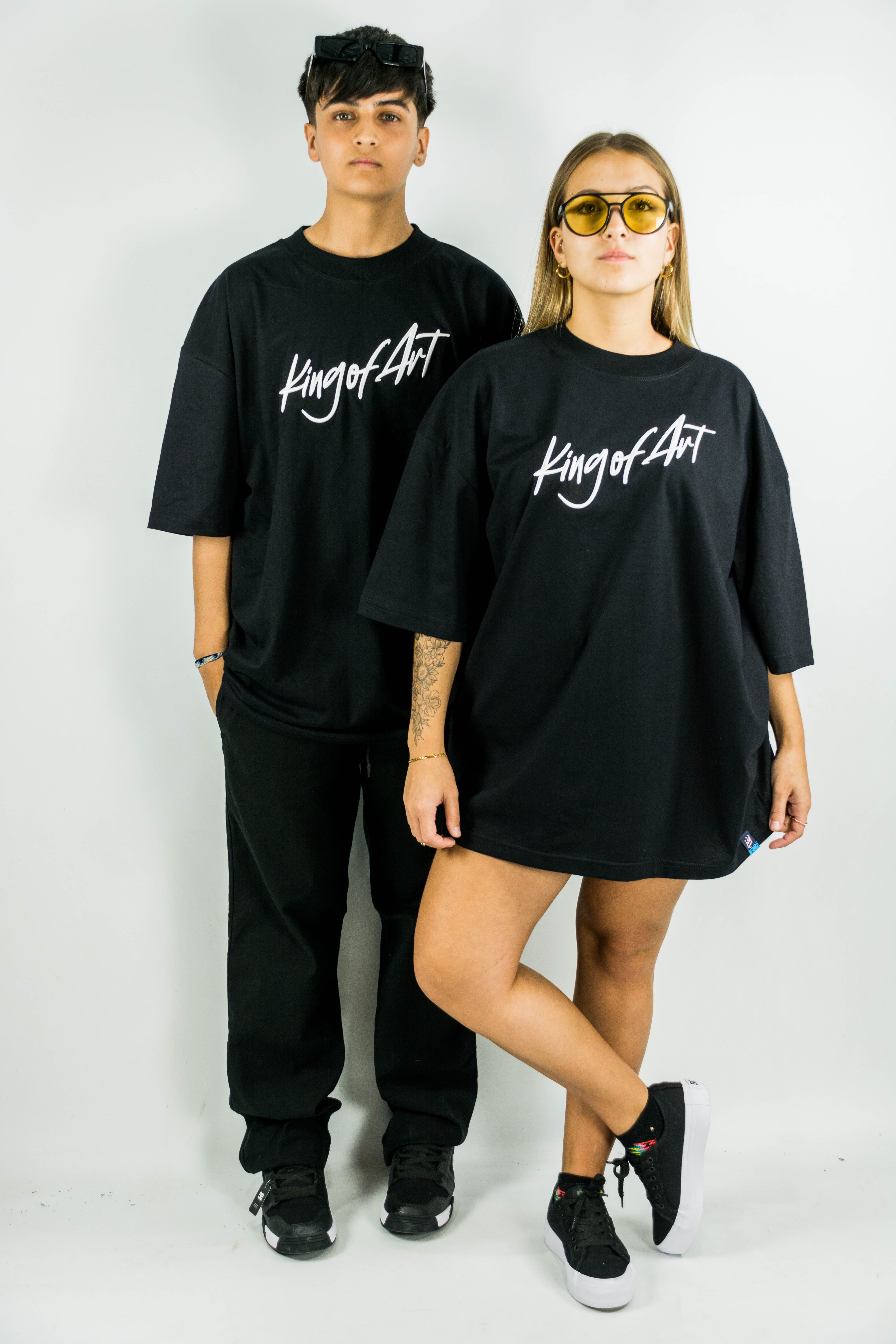 King Of Art Unisex Super Oversize Bold KOA T-Shirt - Black 237 - Streetwear Fashion for Men & Women | Perfect for Casual Wear, Concerts, and Urban Style