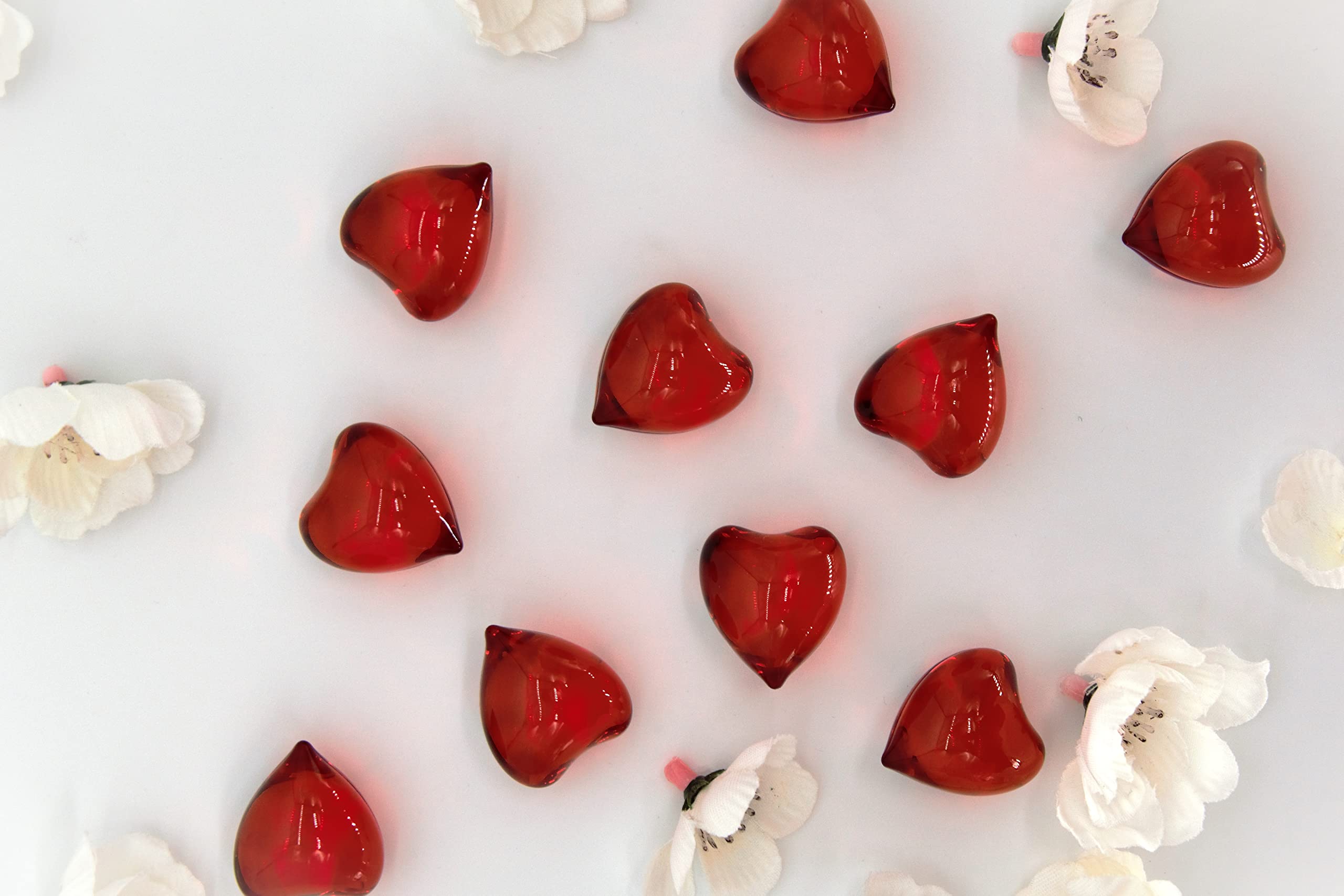 Heart-Shaped Essential Oil Bath Beads | Relaxing Aromatherapy Pearls for Spa & Self-Care (10-Piece Set in Glass Jar) | Perfect for Romantic Baths, Gift Giving & Stress Relief