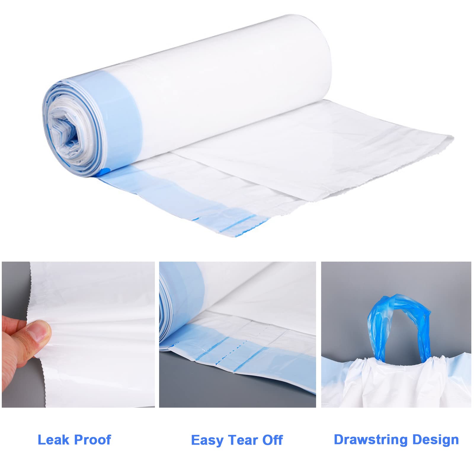 **Disposable Bed Pan Liners with Super Absorbent Pads (30 Pack) - Waterproof Commode Liners for Elderly Care, Bedside Toilet Chairs & Portable Toilets - Ideal for Home, Hospital & Travel Use**