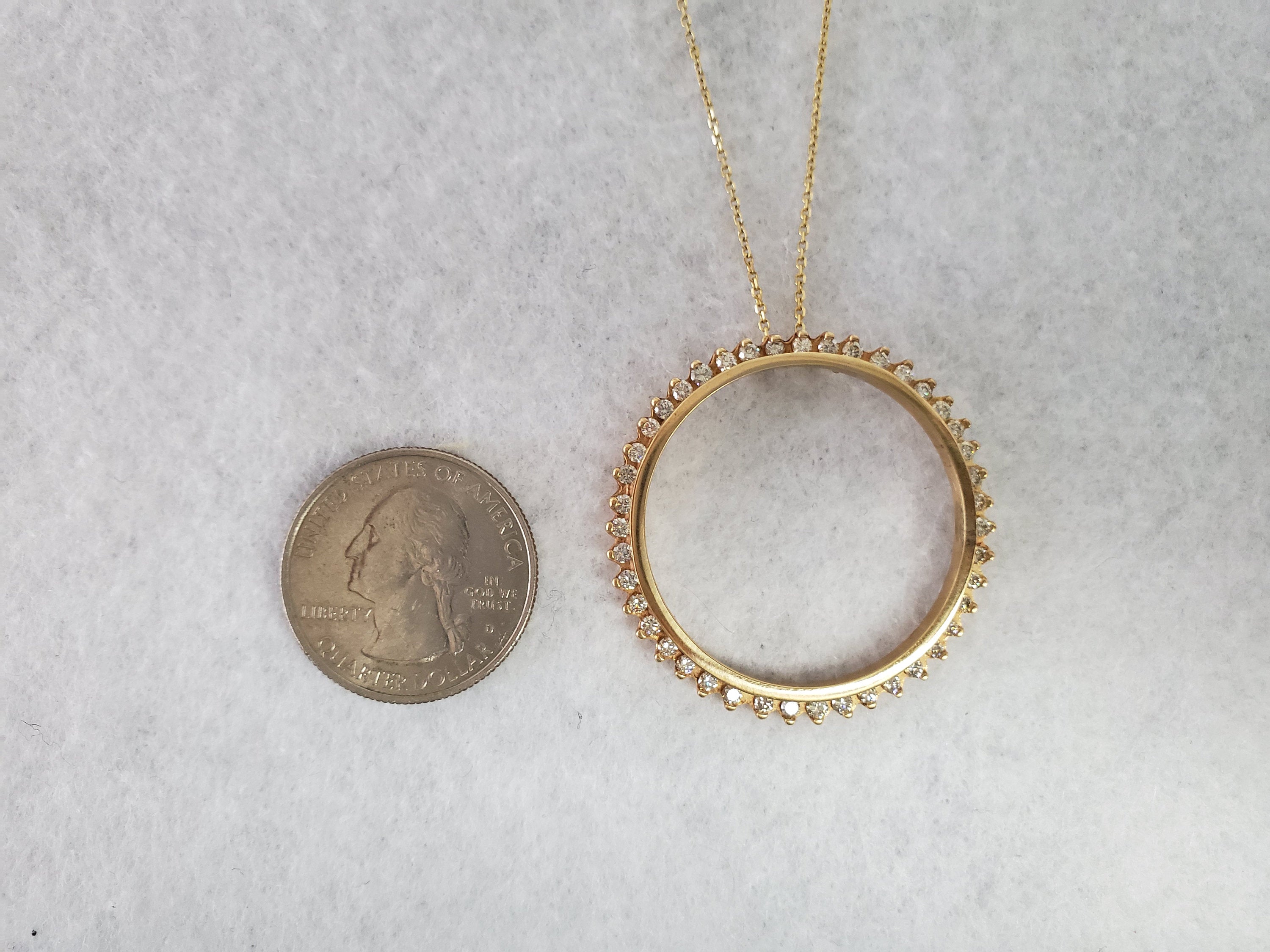 1.22cttw Circle of Life Diamond Pendant in 14k Yellow Gold - Elegant Jewelry Gift for Women, Perfect for Anniversaries, Birthdays & Special Occasions